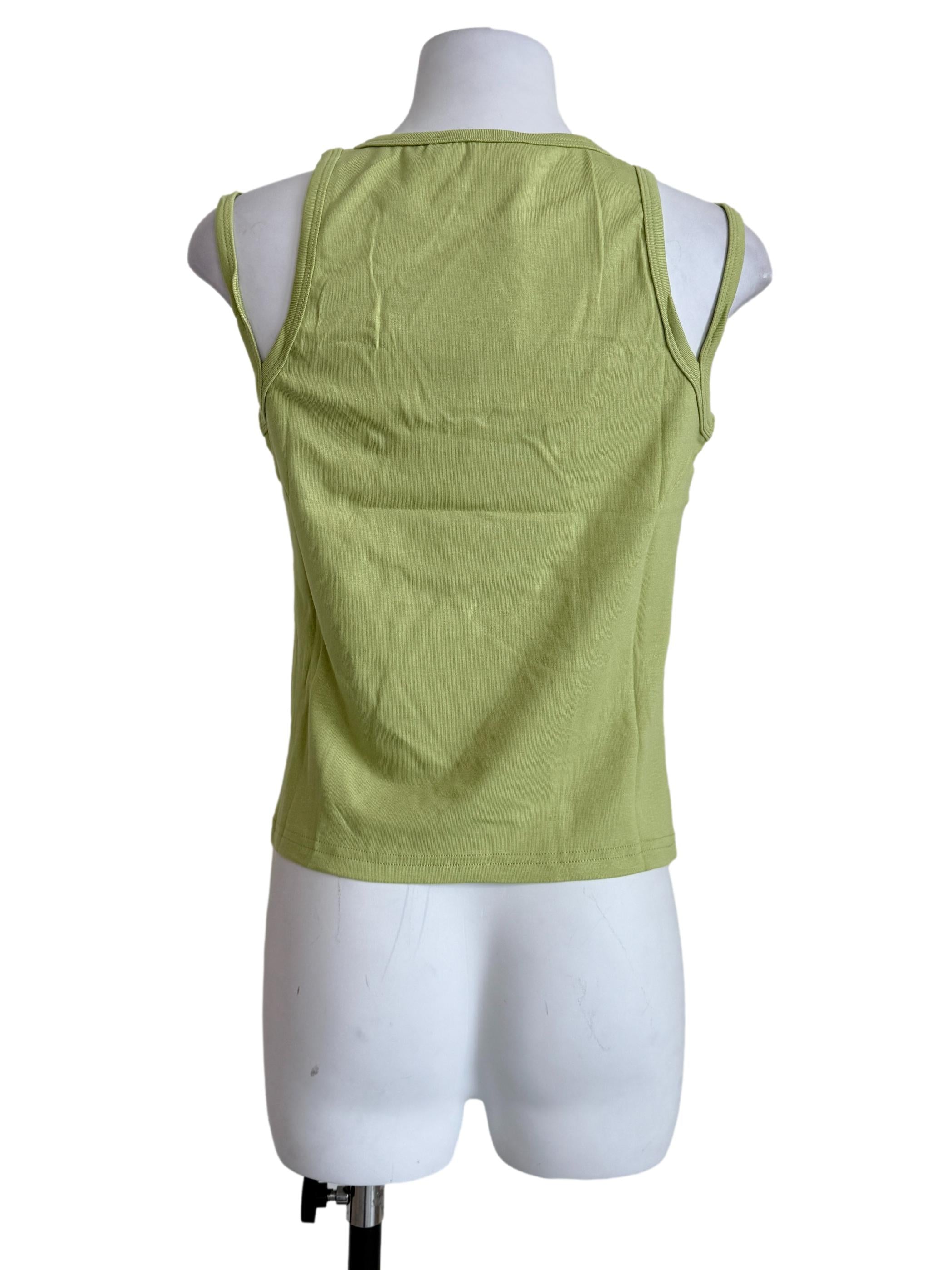 Green Jayla Double Strap Tank Top