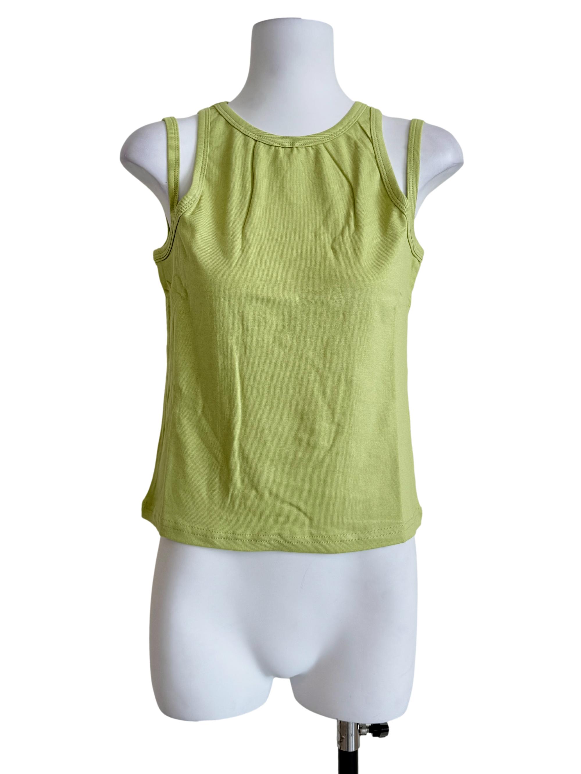 Green Jayla Double Strap Tank Top