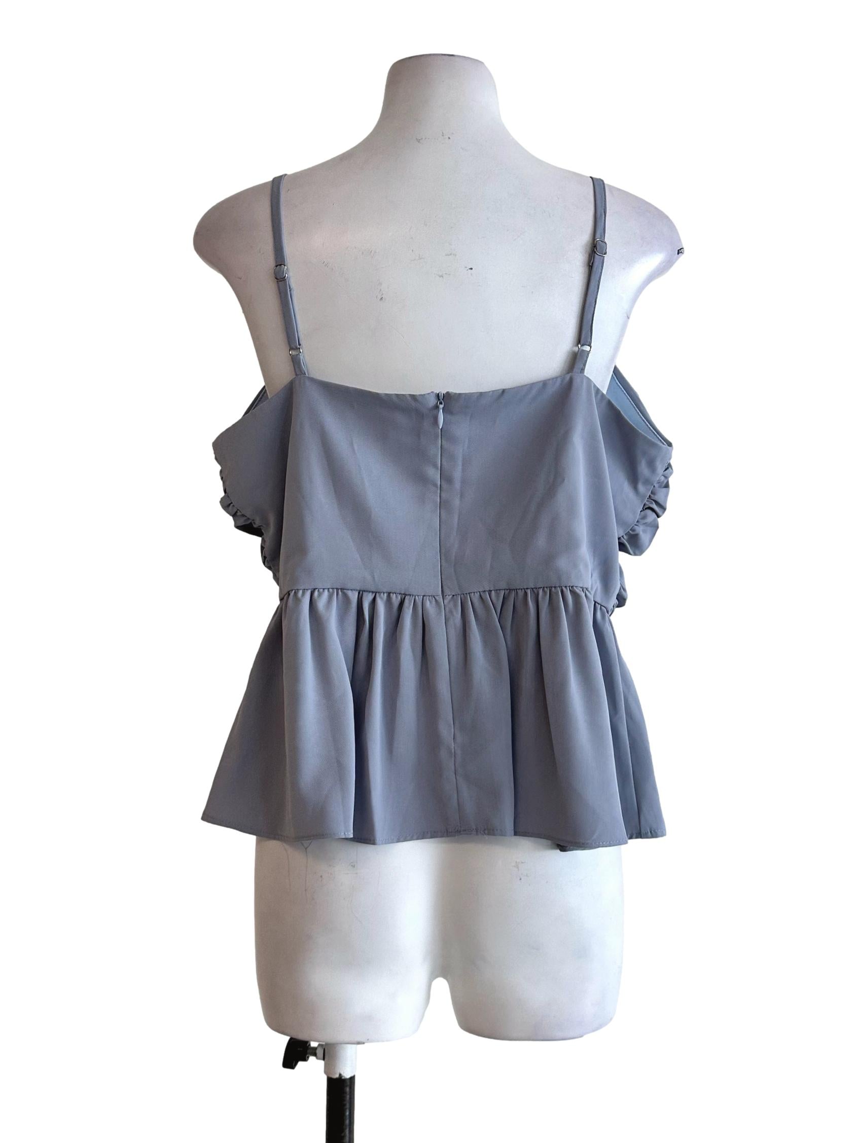Fossil Grey Non Padded Sleeveless Top