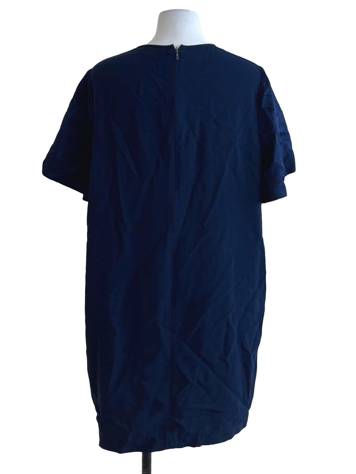 Navy Blue Ruffle Dress