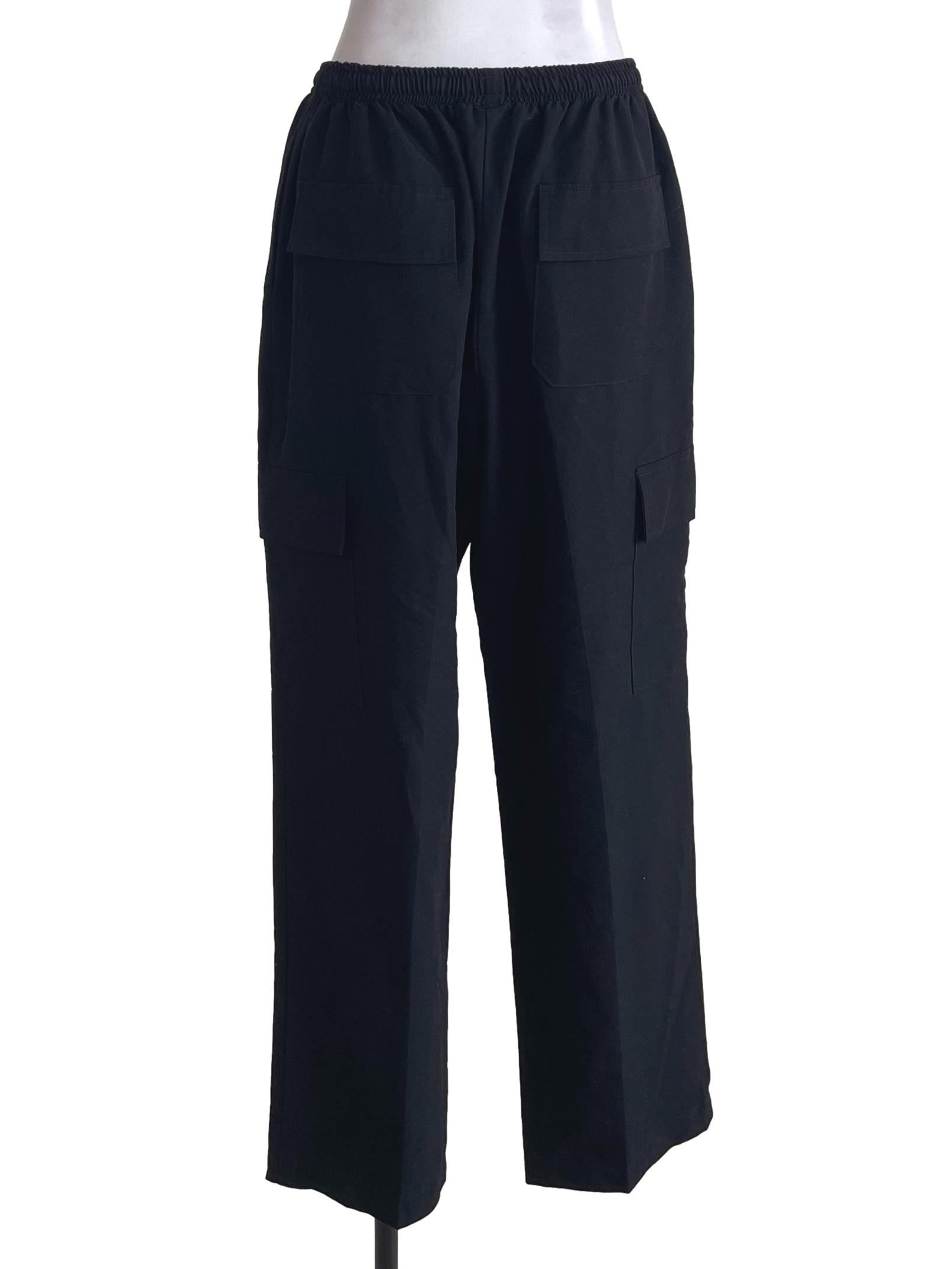 Black Basic Cargo Pants