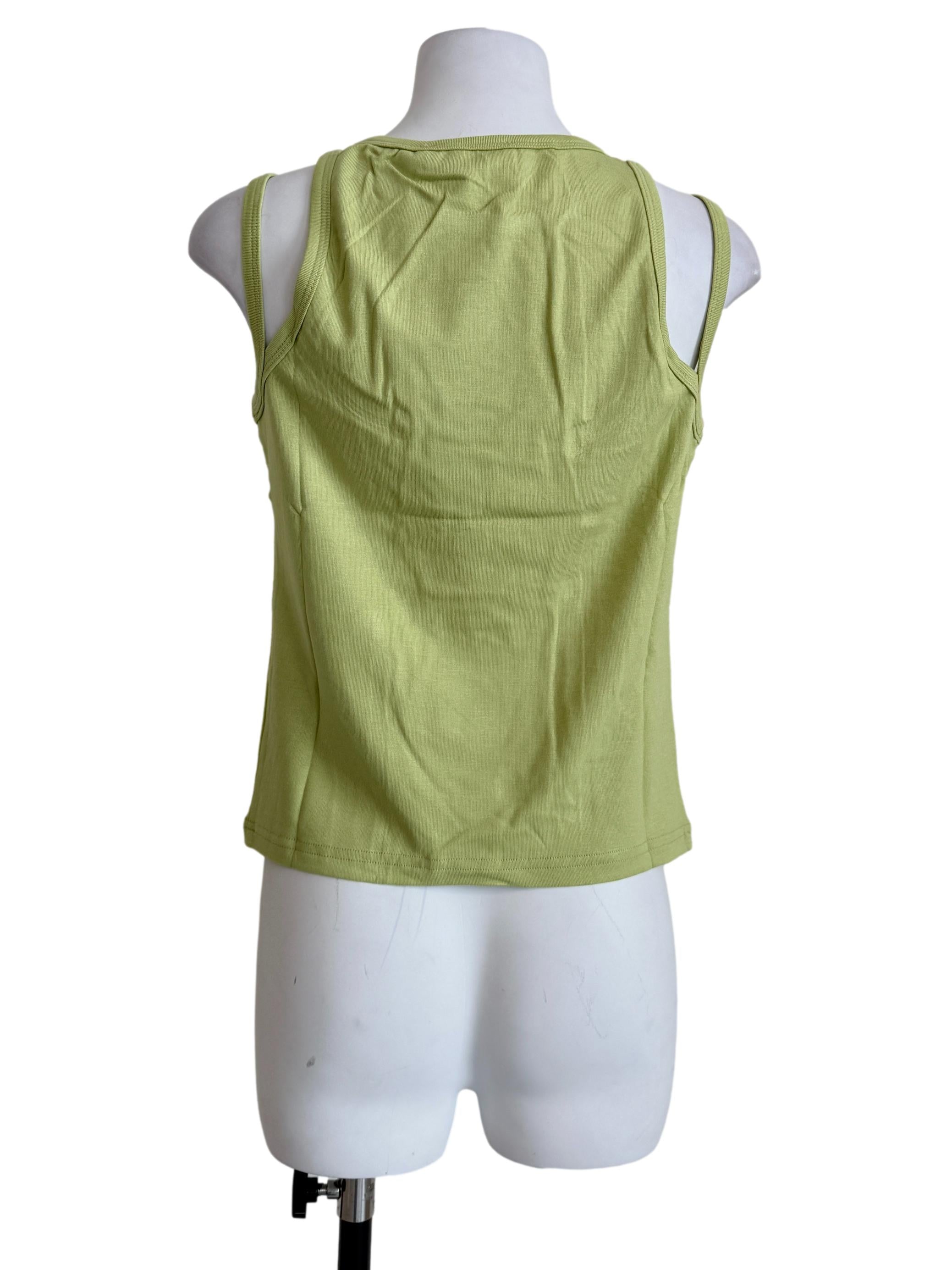 Green Jayla Double Strap Tank Top