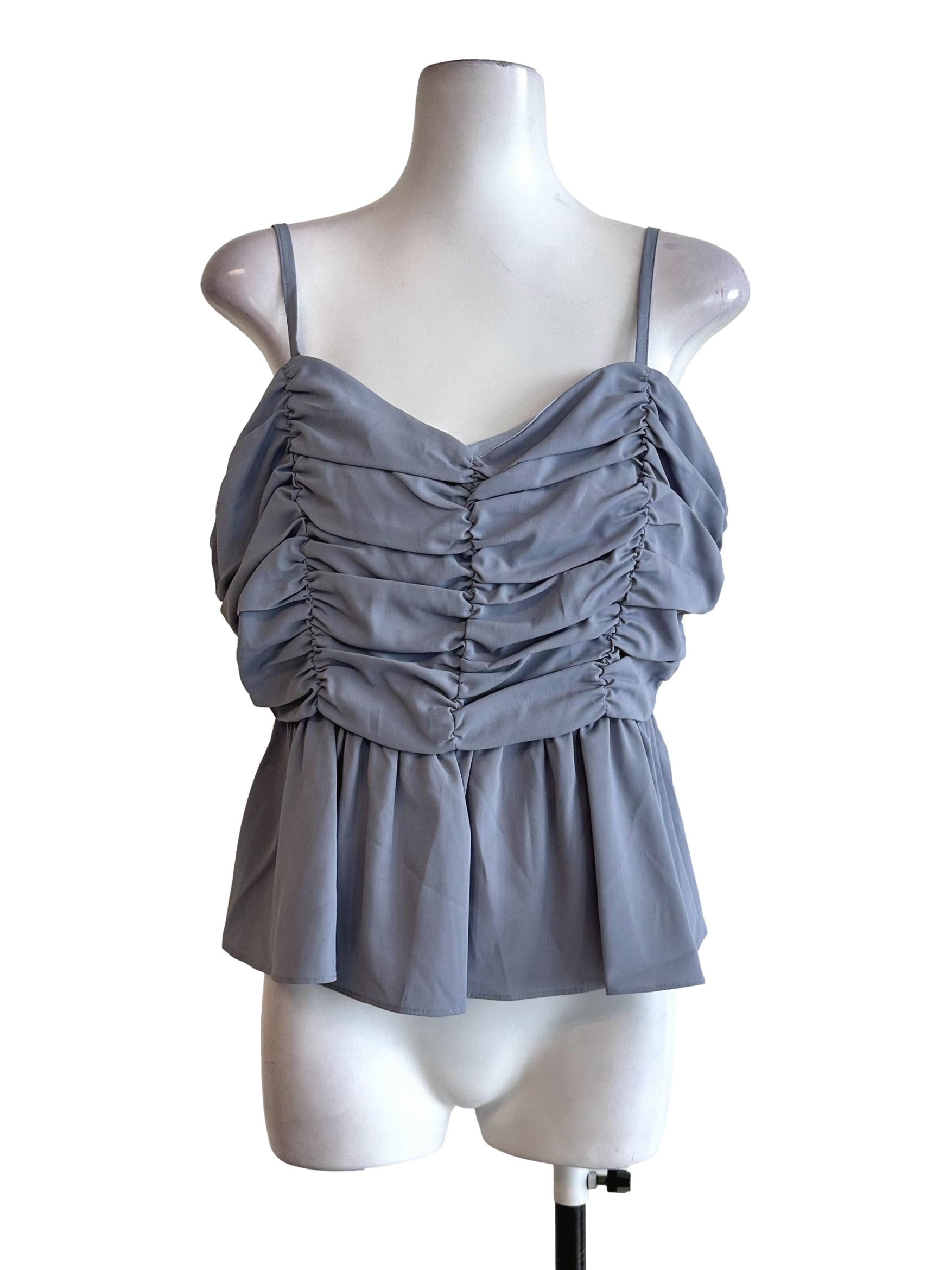 Fossil Grey Non Padded Sleeveless Top