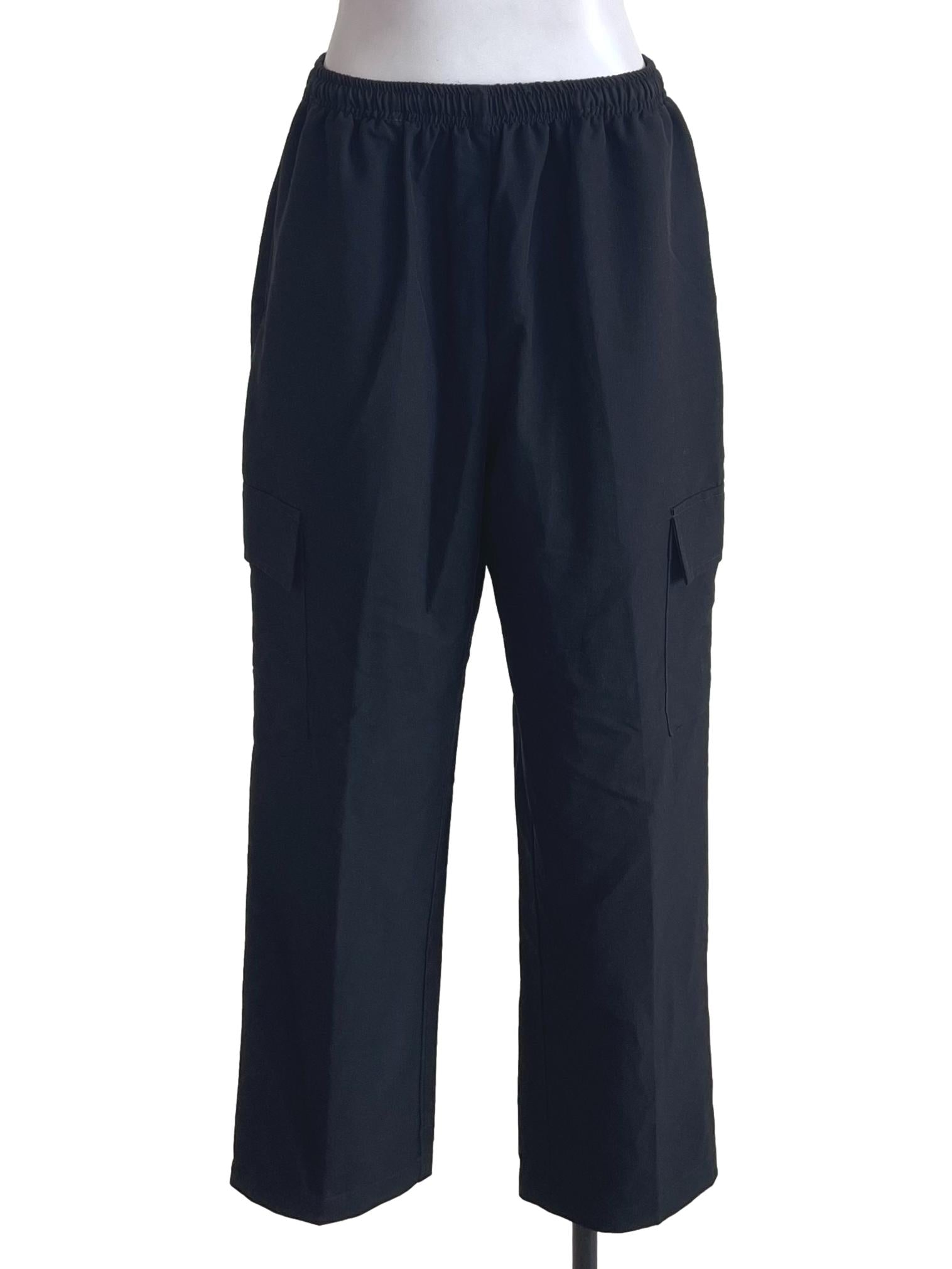 Black Basic Cargo Pants