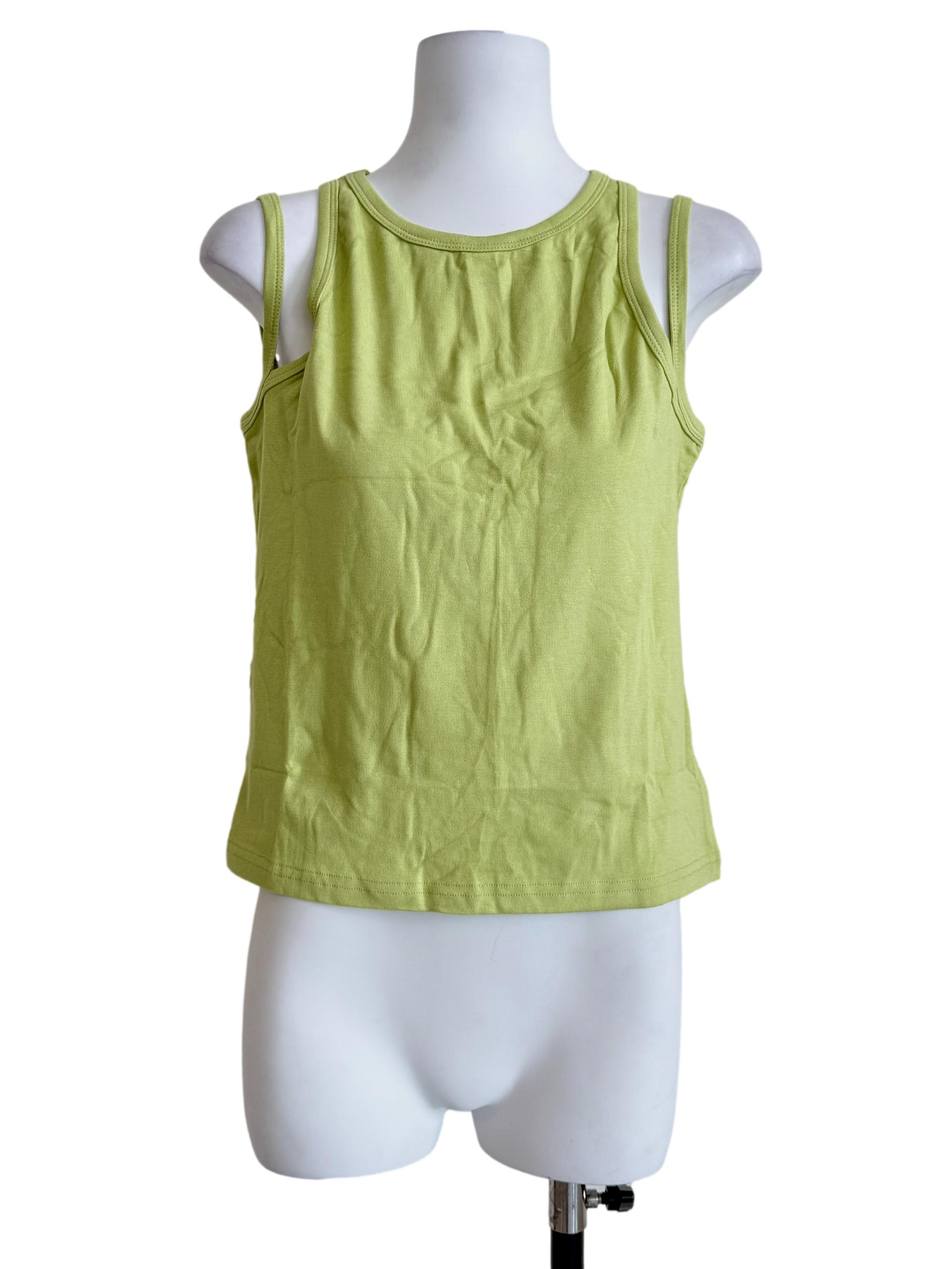 Green Jayla Double Strap Tank Top