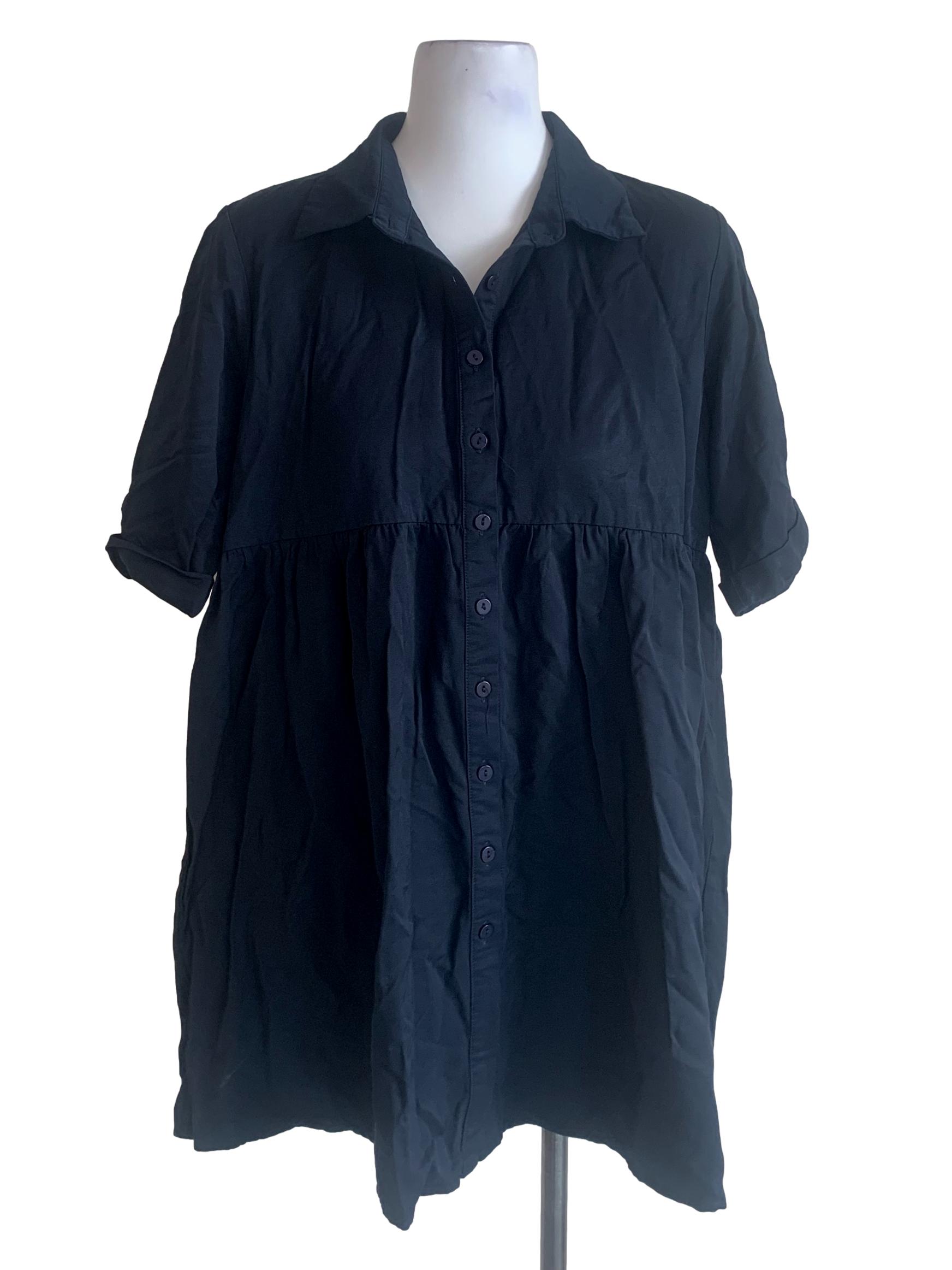 Blue Collared Dress Shirt