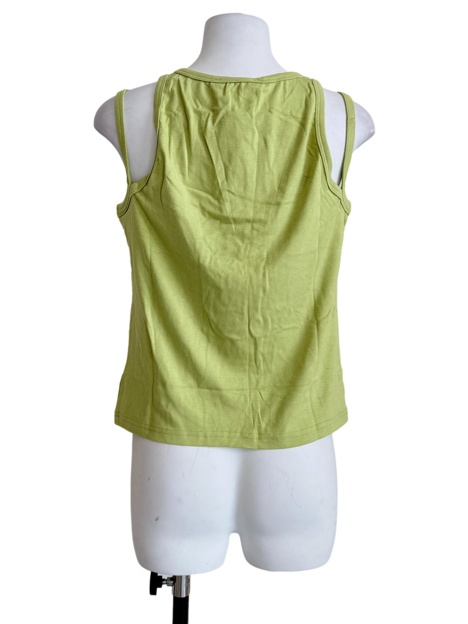 Green Jayla Double Strap Tank Top