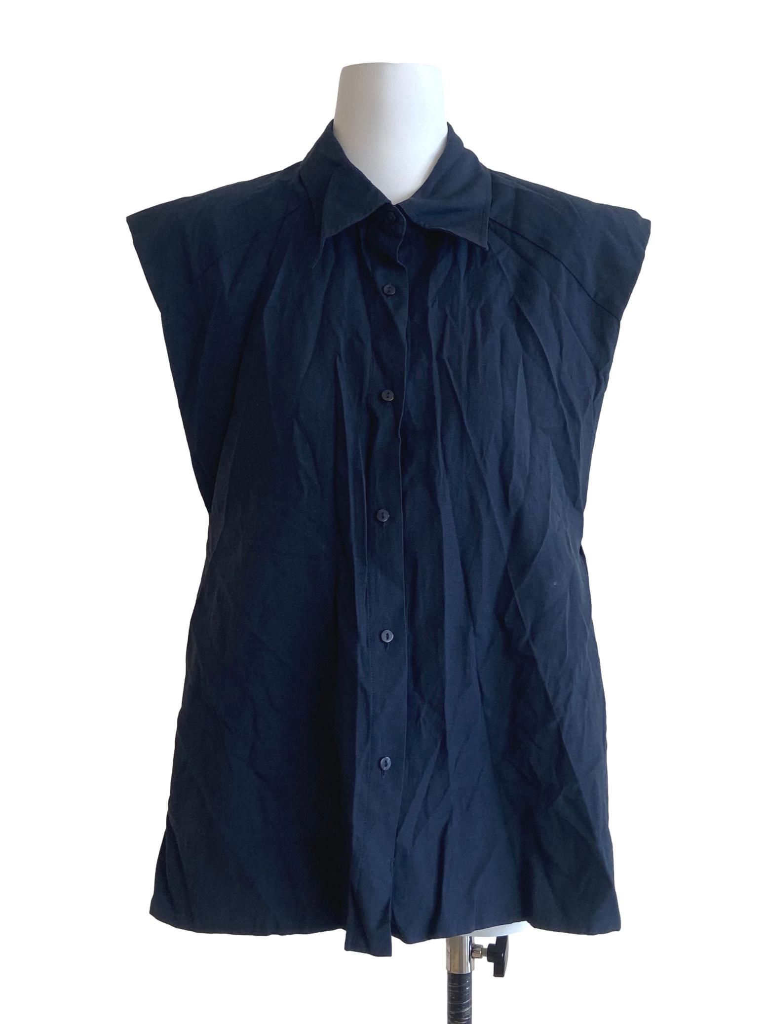 Aegean Blue Button Down Blouse LB