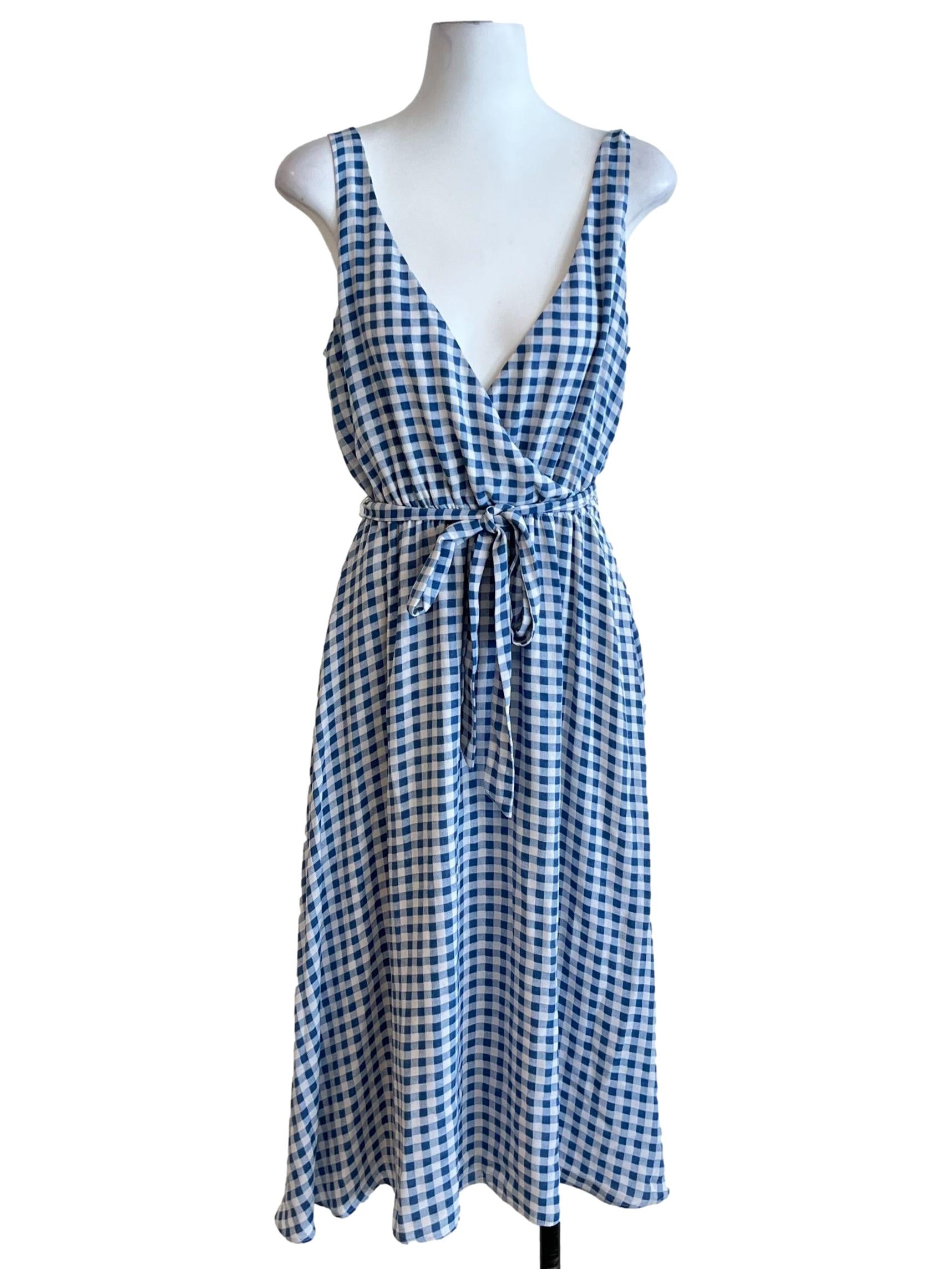 Sky Blue Gingham Babydoll Dress