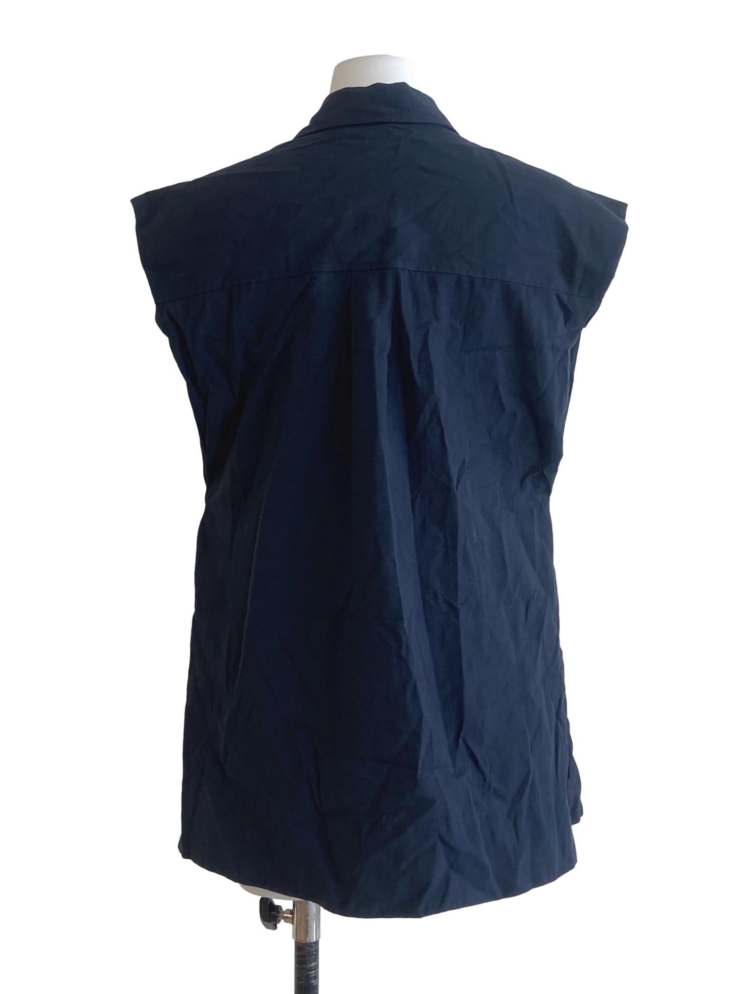 Aegean Blue Button Down Blouse LB