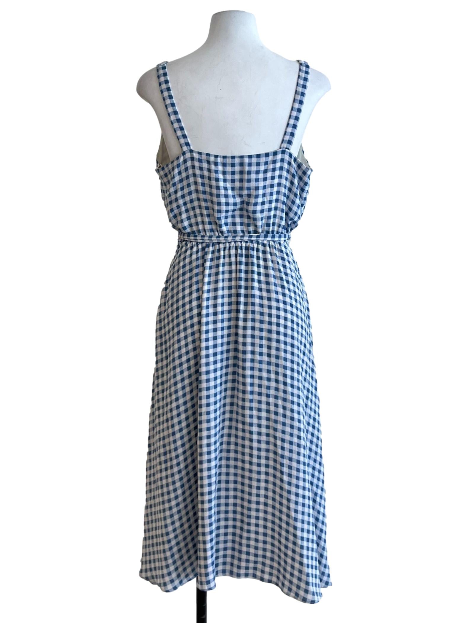 Sky Blue Gingham Babydoll Dress