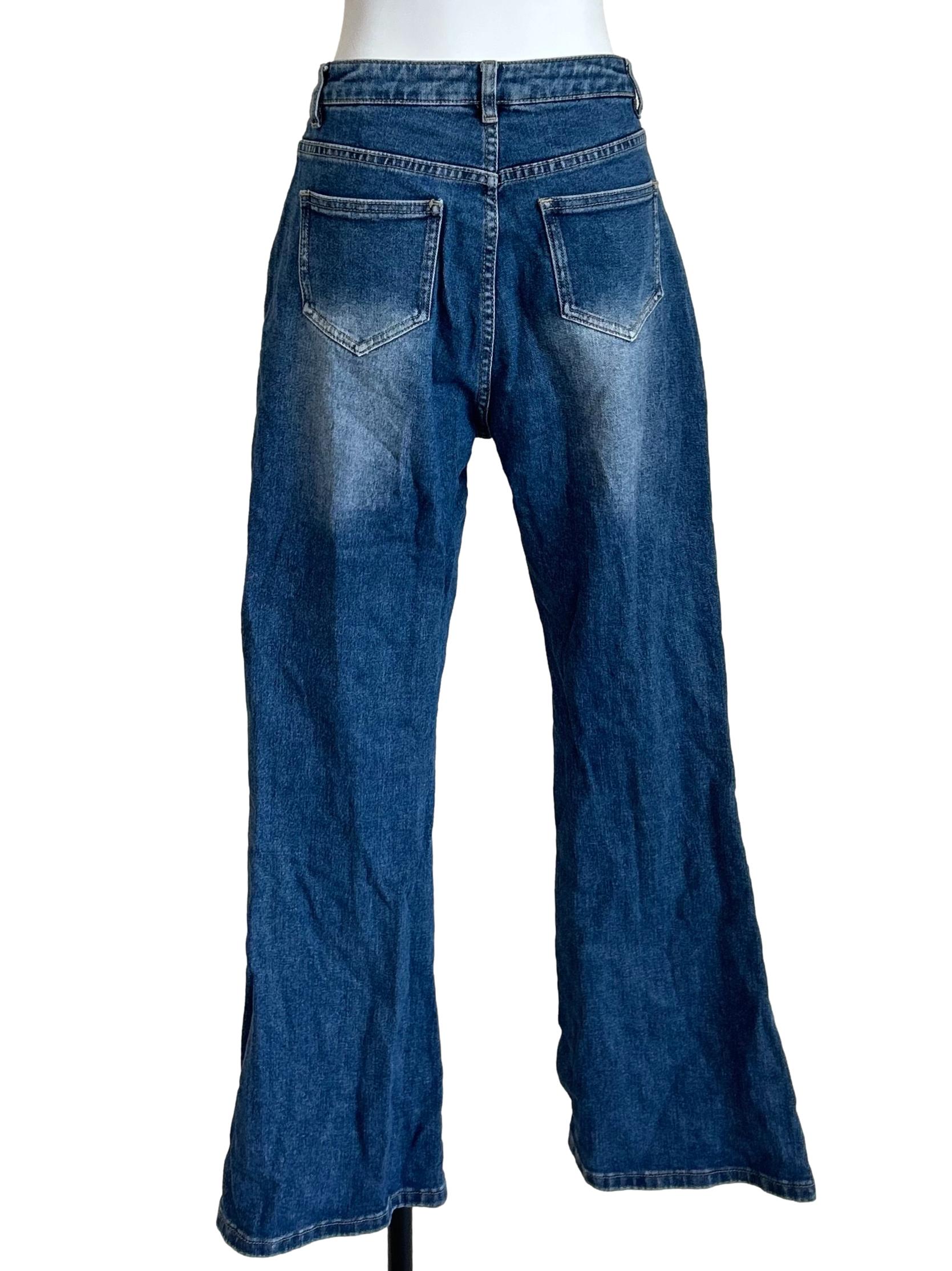 Medium Blue Flare Leg Jeans