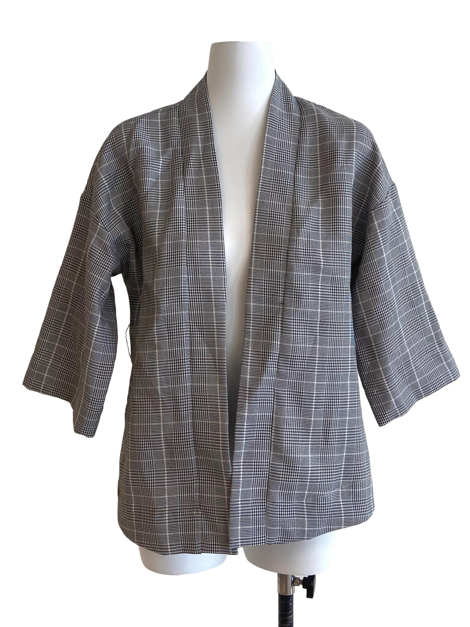 Black & White Tartan Cardigan LB