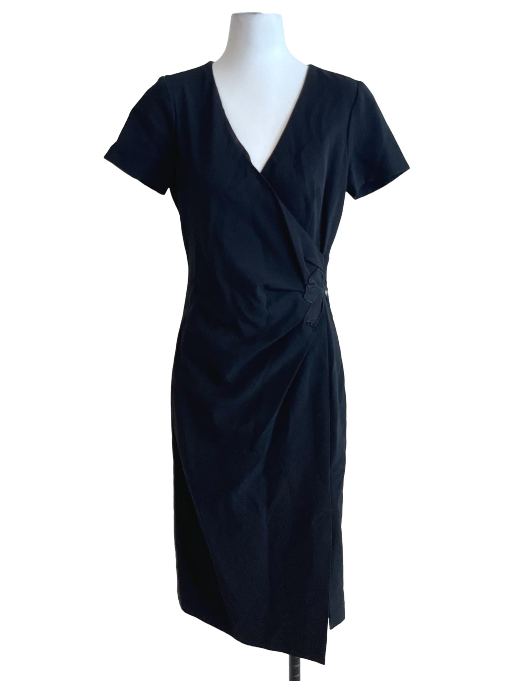 Black V-Neckline Empire Dress