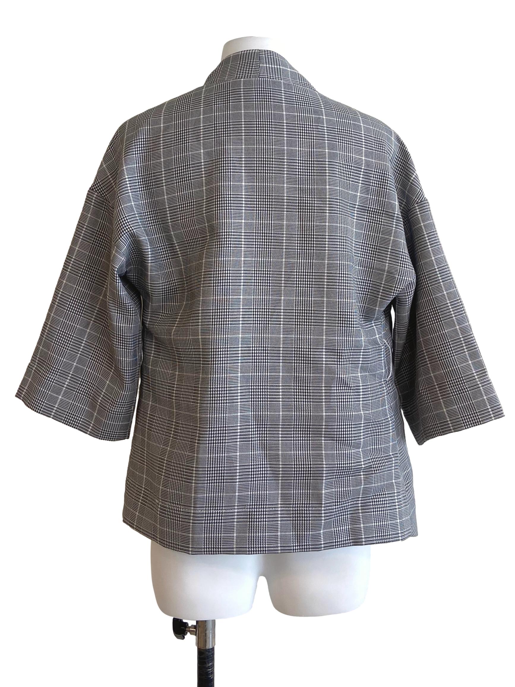 Black & White Tartan Cardigan LB