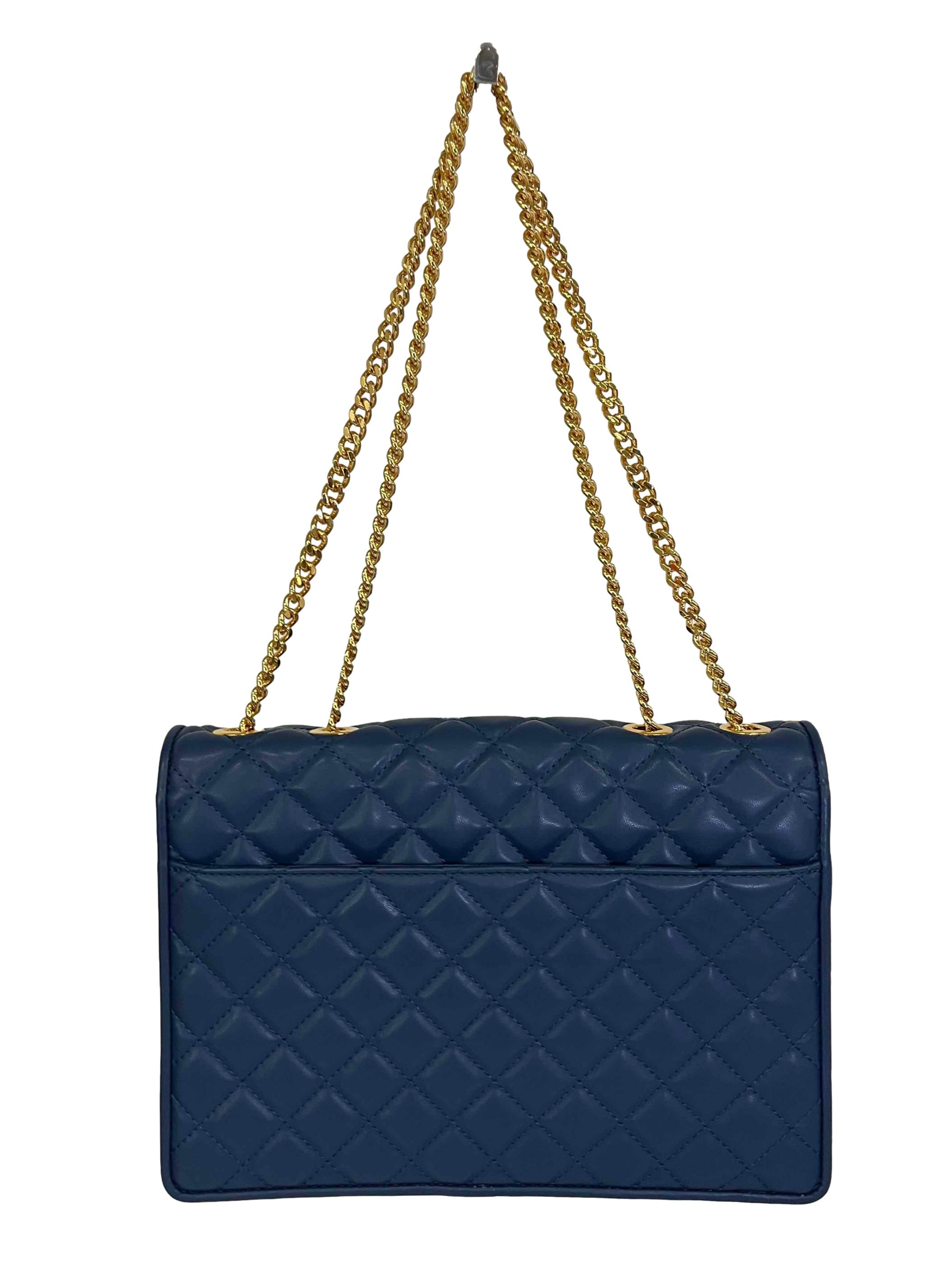 Blue Quilted Chain Handbag CSN