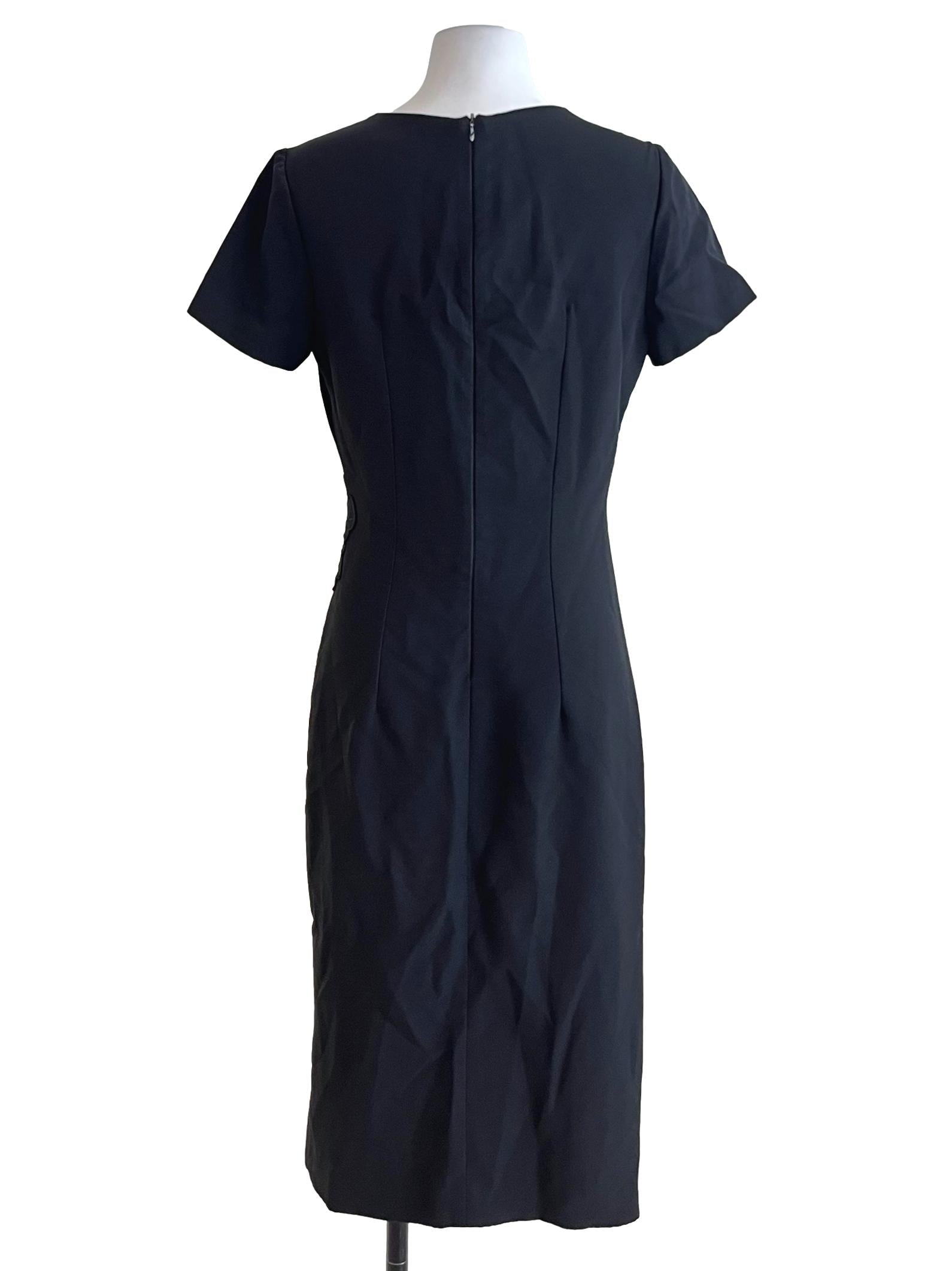 Black V-Neckline Empire Dress