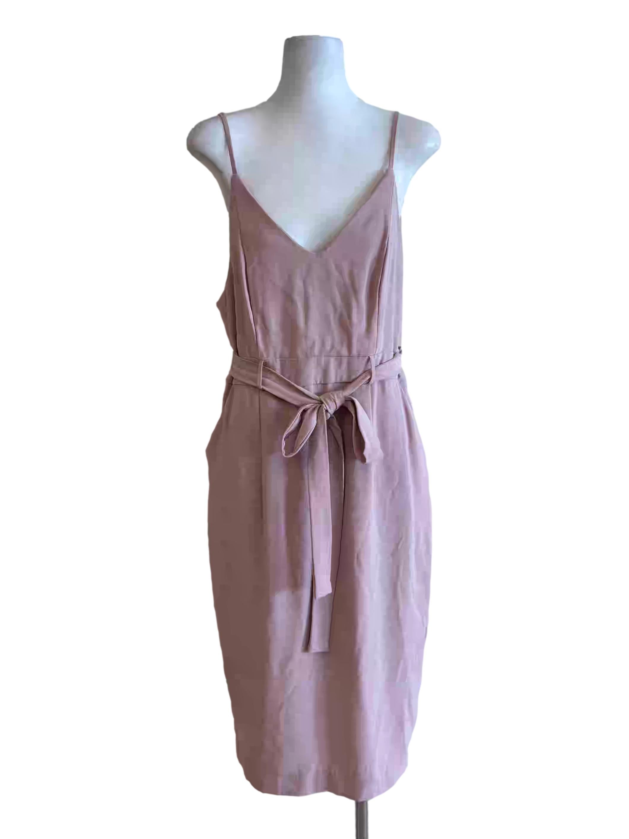 Nude Pink Spaghetti Strap Pencil Dress