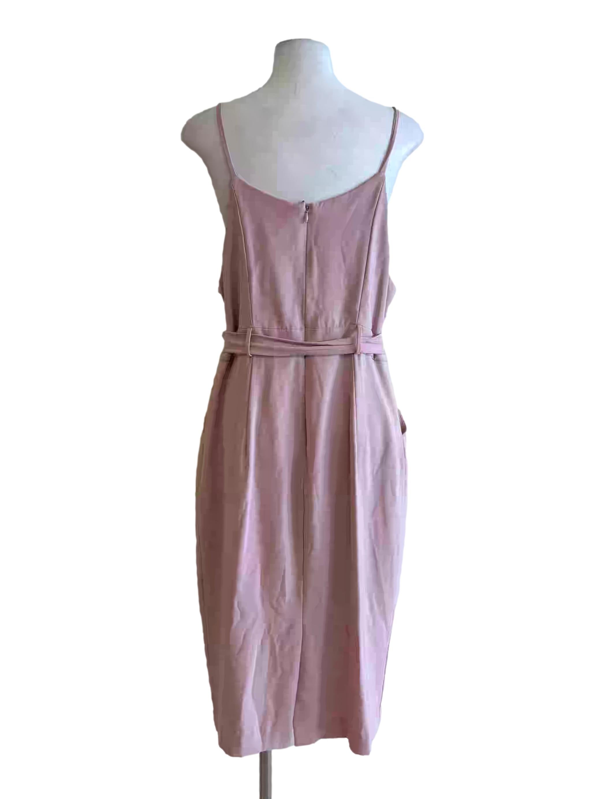 Nude Pink Spaghetti Strap Pencil Dress