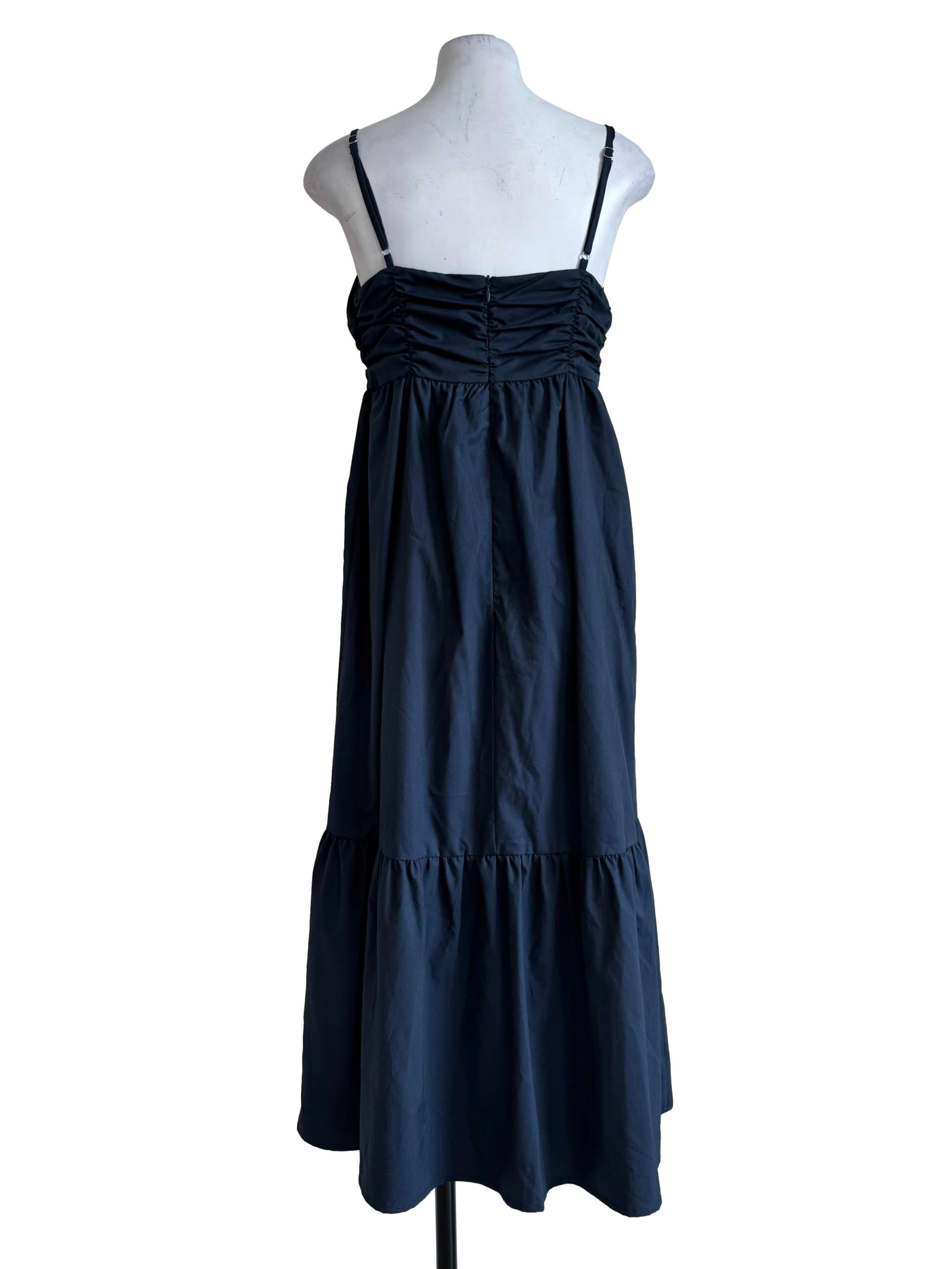 Teal Blue A-Line Maxi Dress