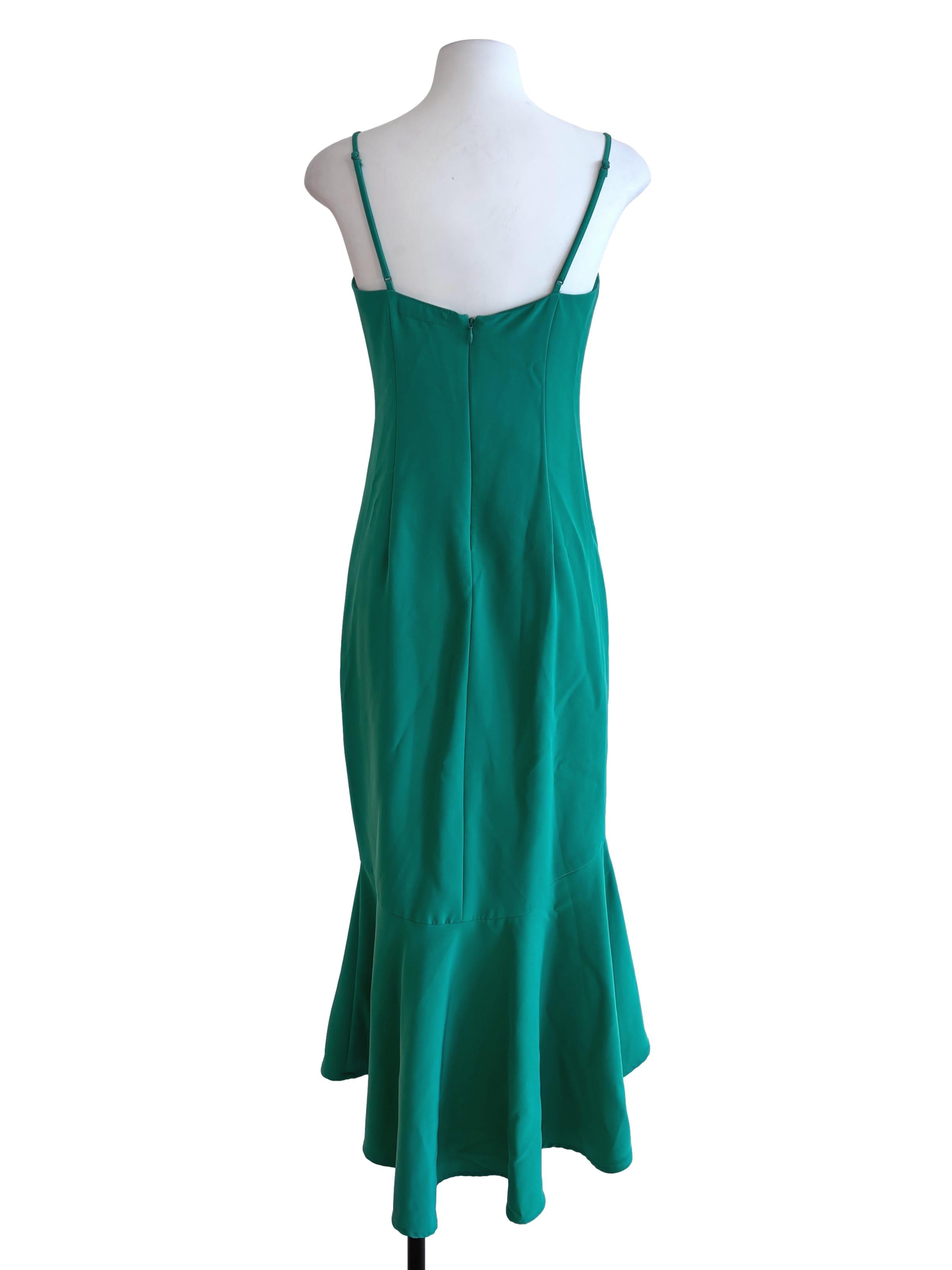 Jade Green V Neck Sheath Dress
