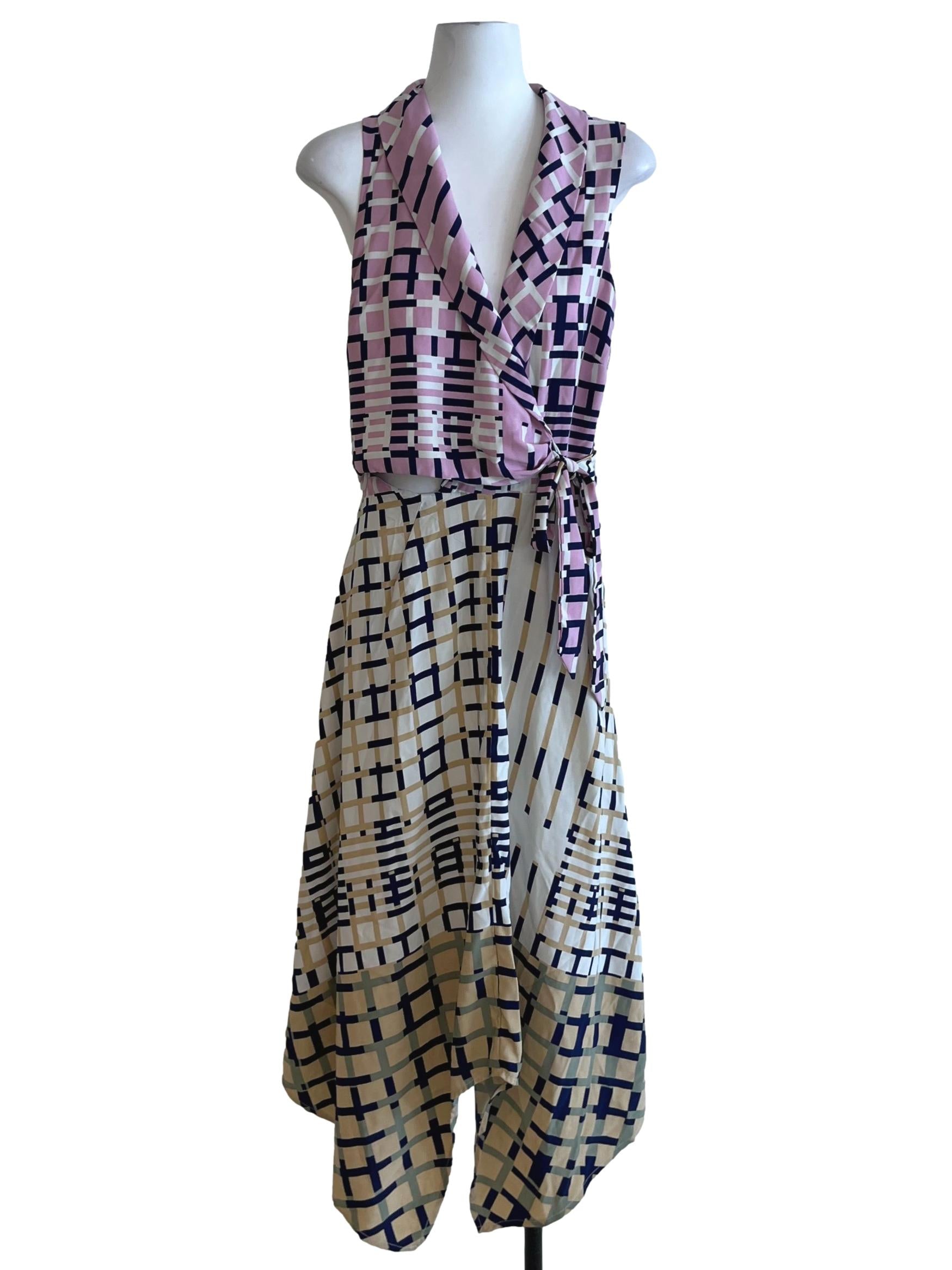 White V-Neckline Wrap Dress