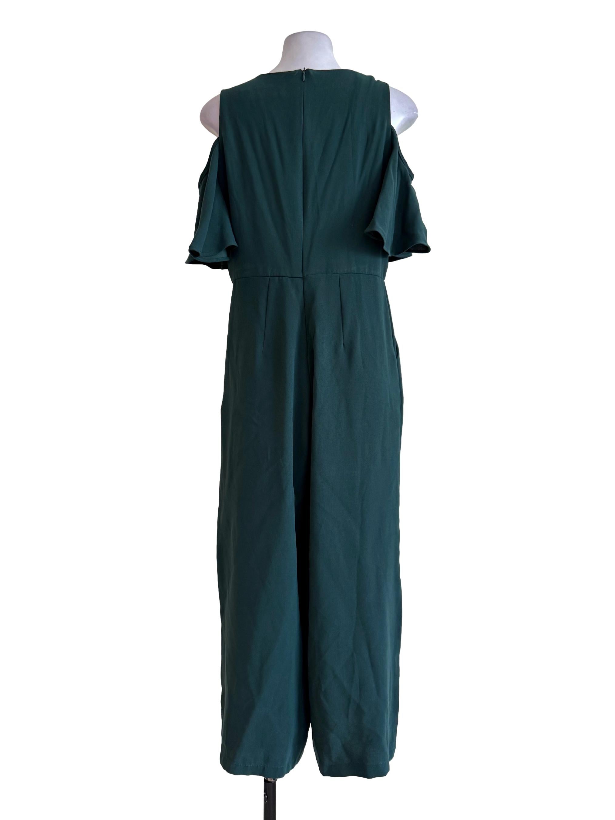 Emerald Green V Neck Jumpsuit