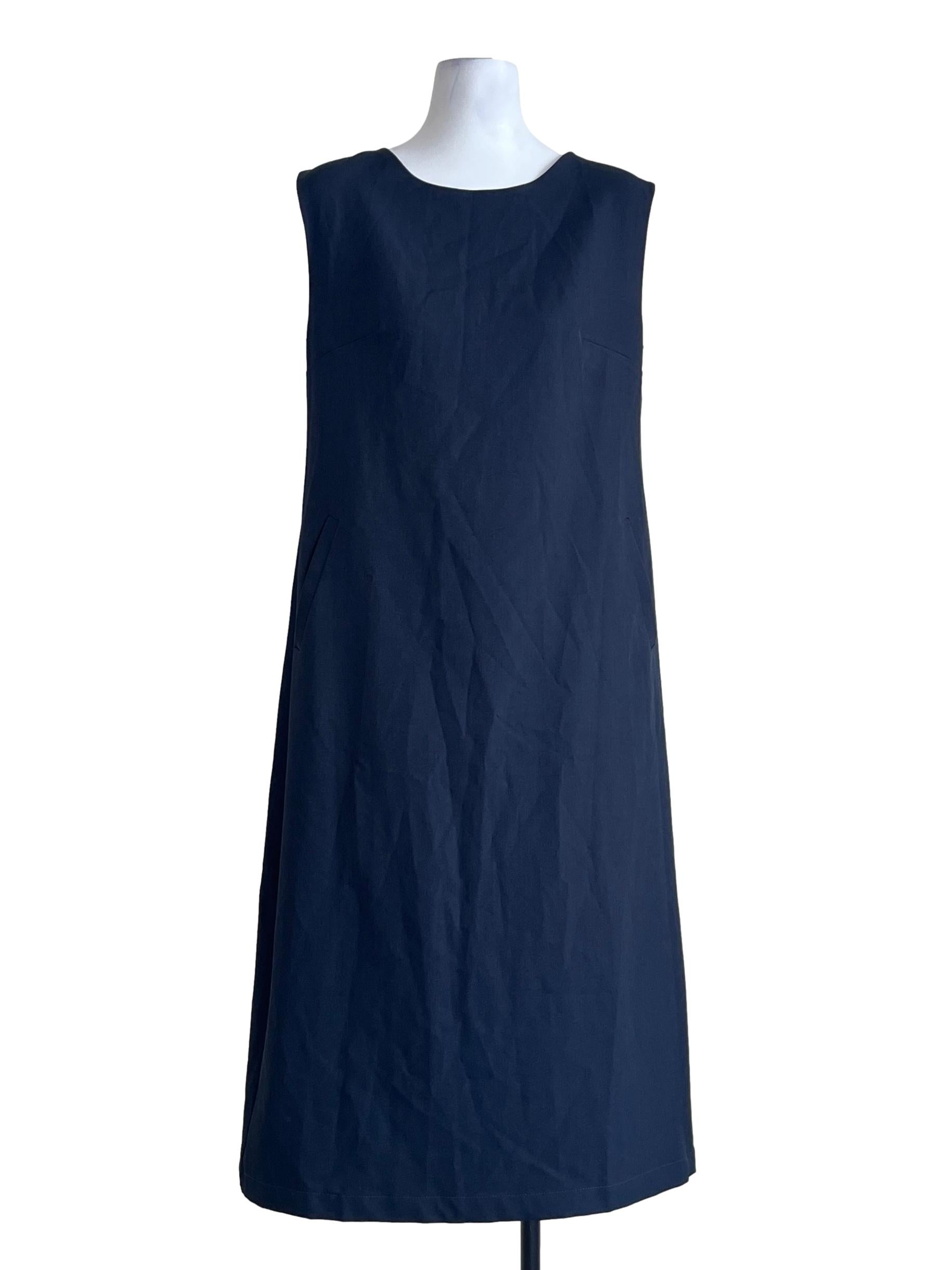 Indigo Blue Sleeveless Shift Dress