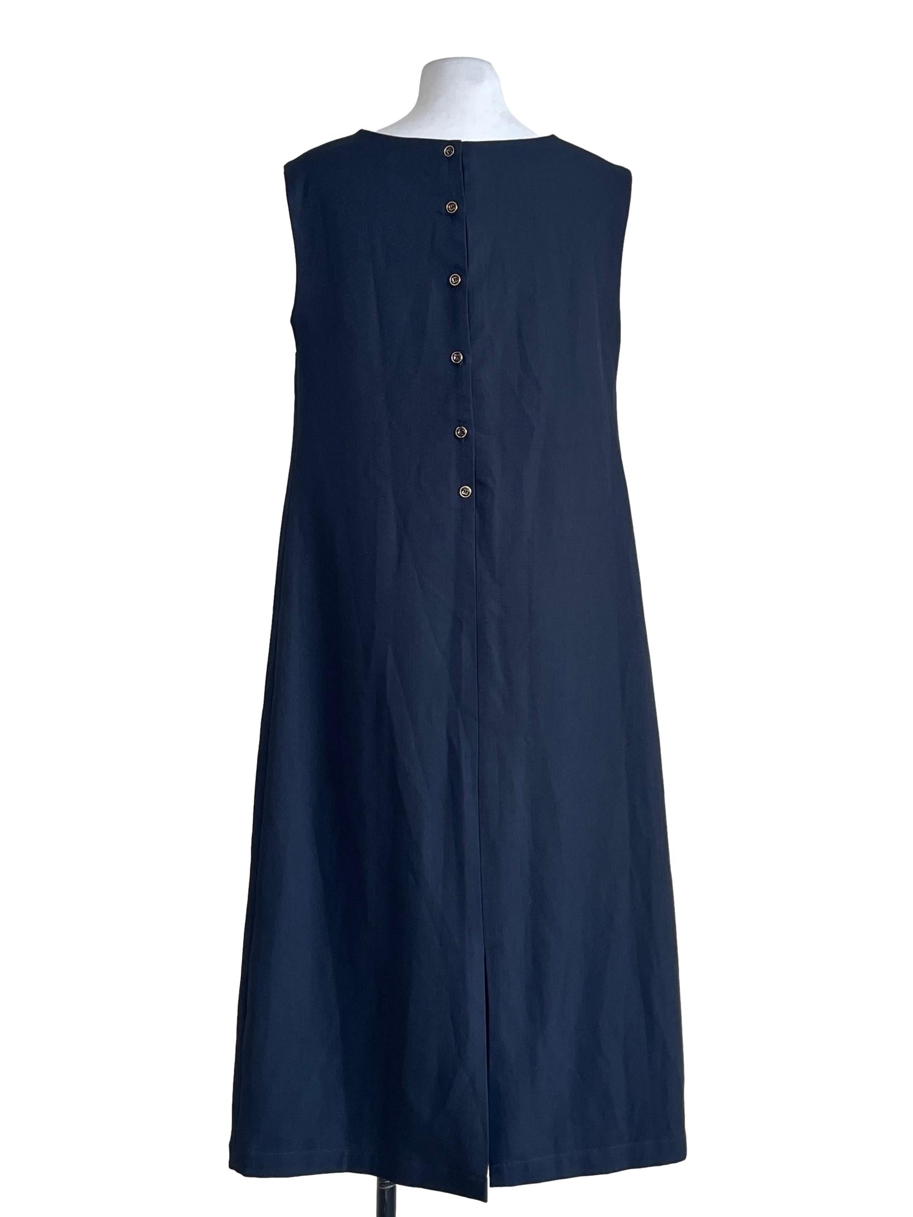 Indigo Blue Sleeveless Shift Dress