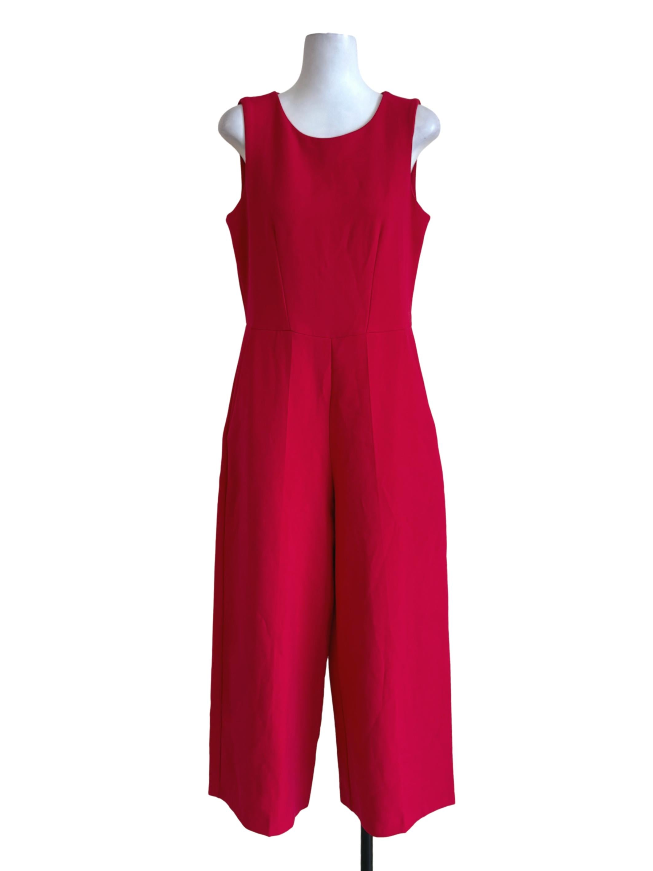 Candy Red Sleeveless Jumpsuits