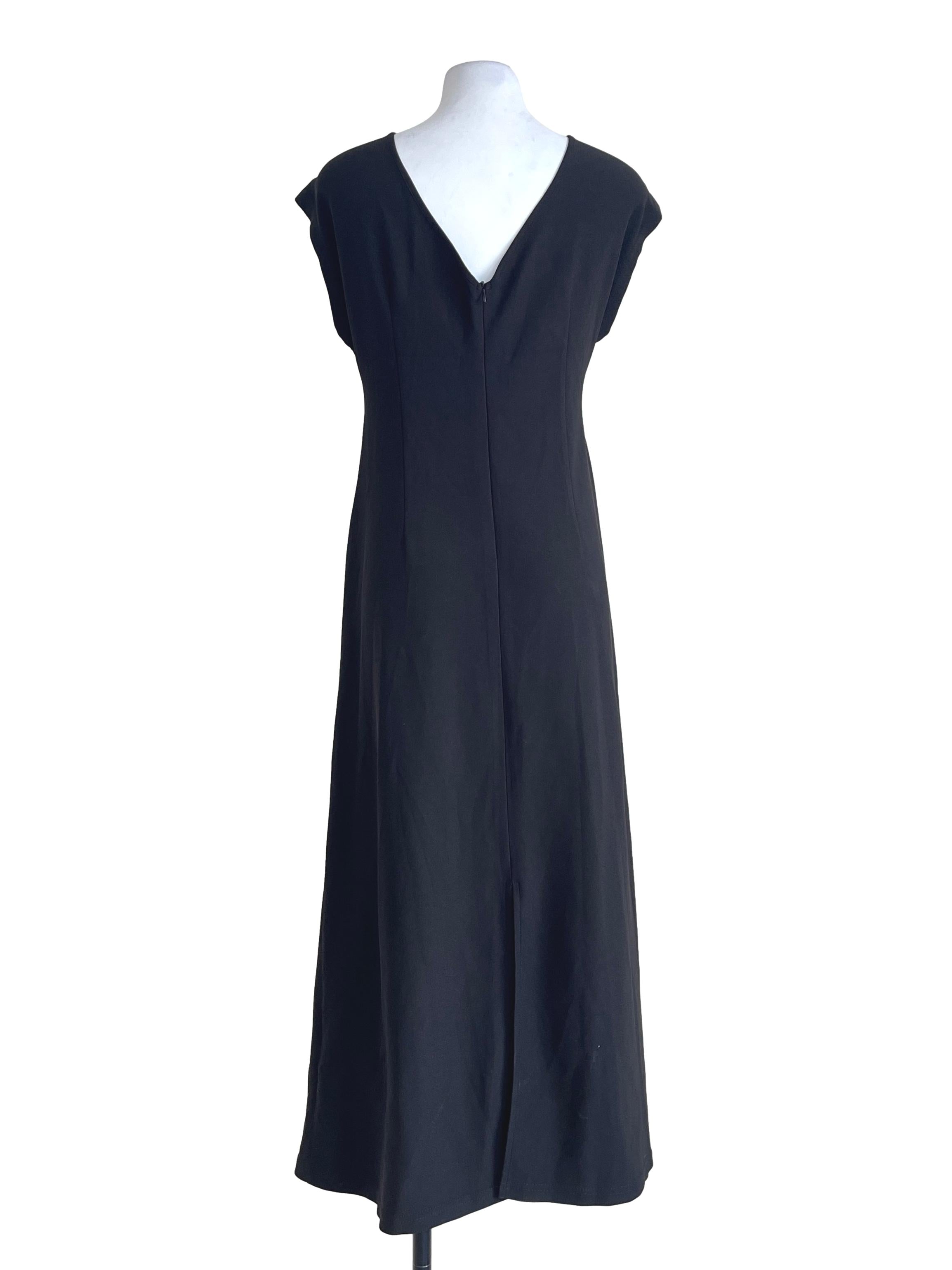 Ink Black Cowl Sleeveless Slip Dress
