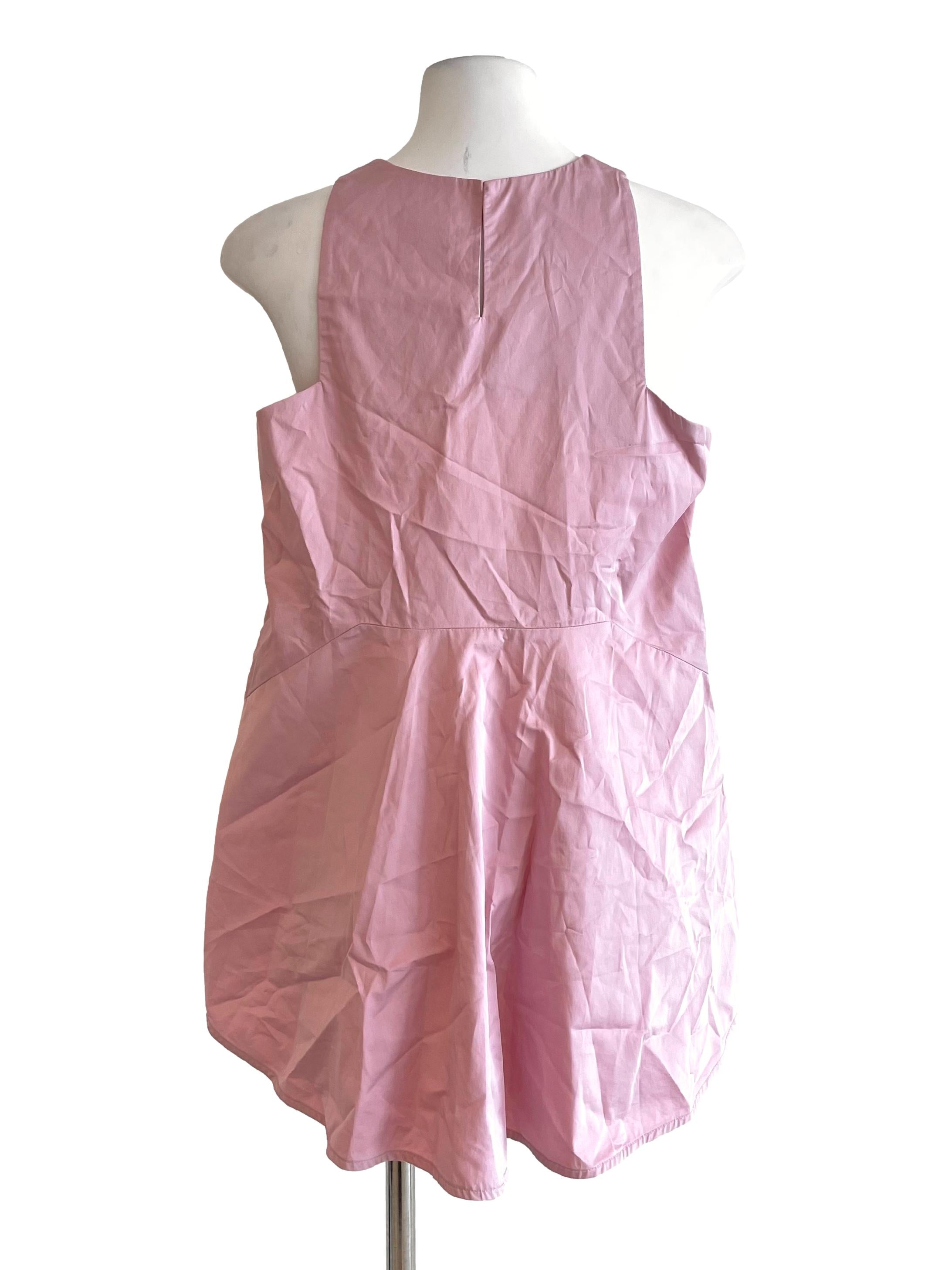 Pink A-Line Sleeveless Top