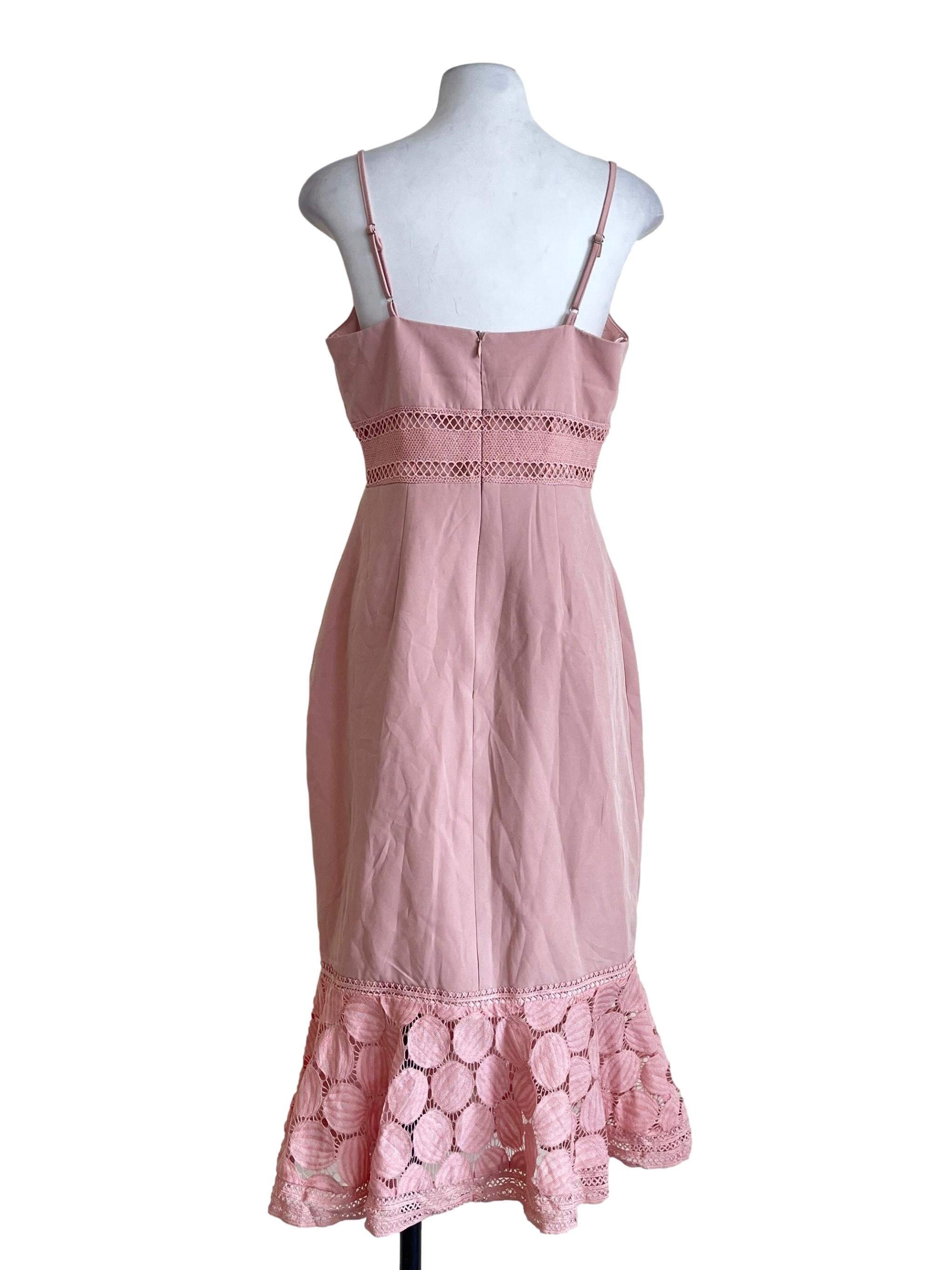 Watermelon Pink Sweetheart Dropwaist Dress