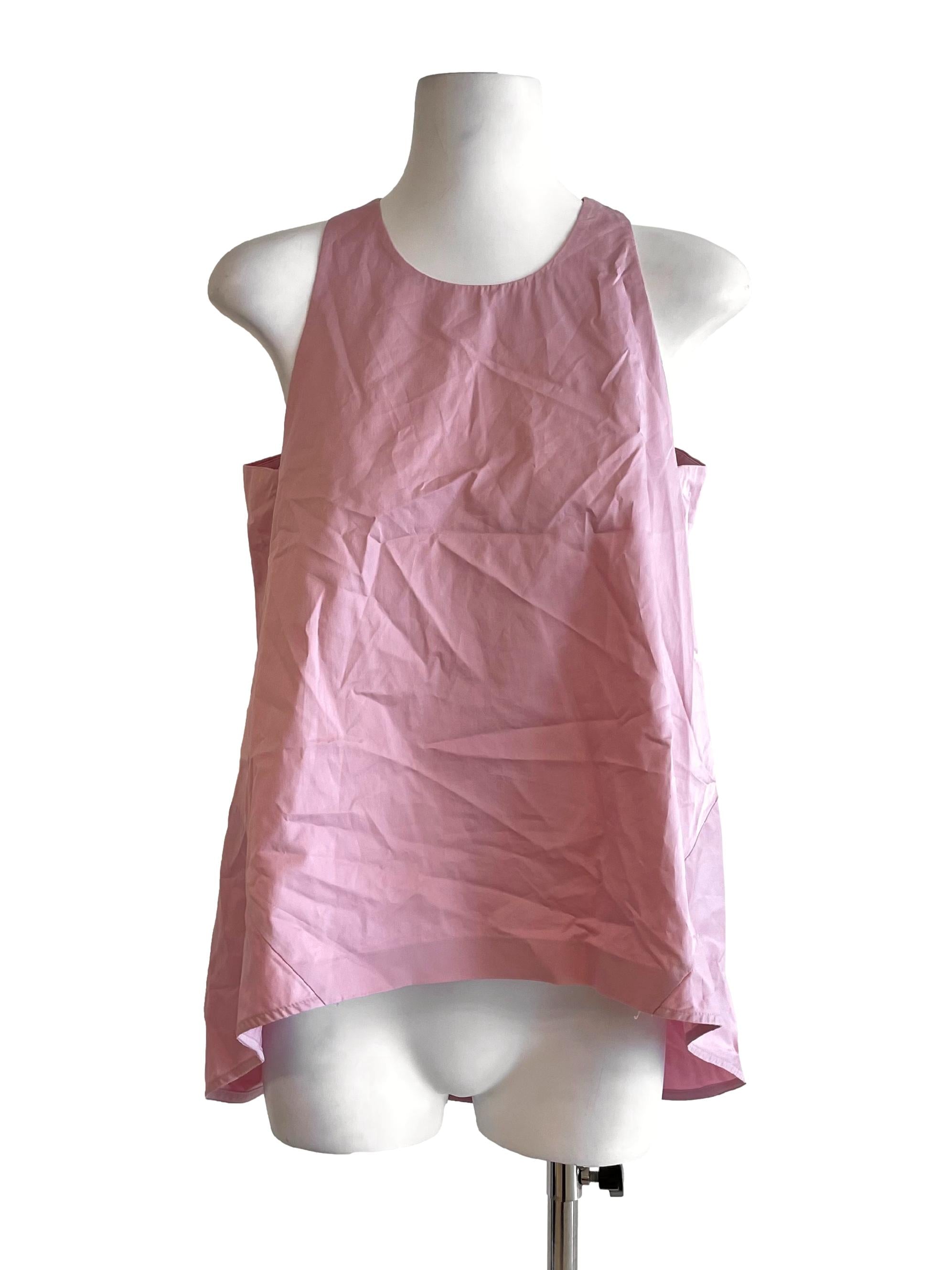 Pink A-Line Sleeveless Top