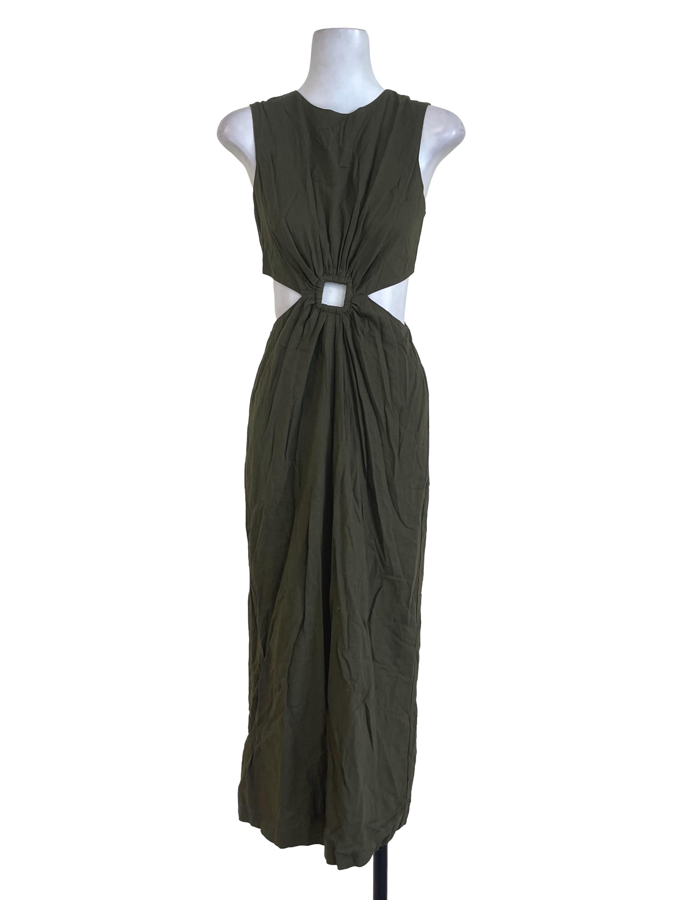 Seaweed Green Square Ring Jumpsuit LB