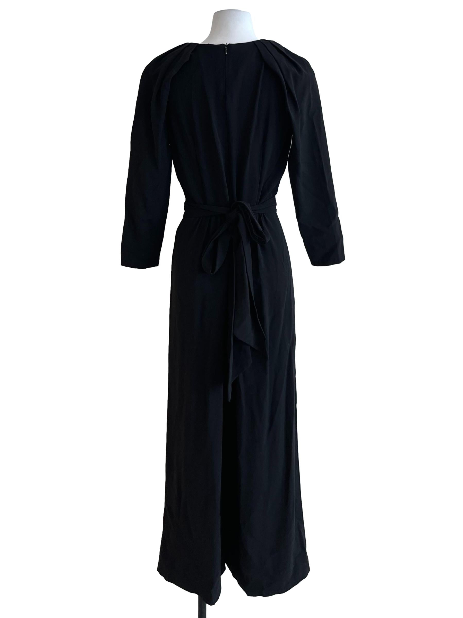 Black Jewel Neckline Jumpsuit
