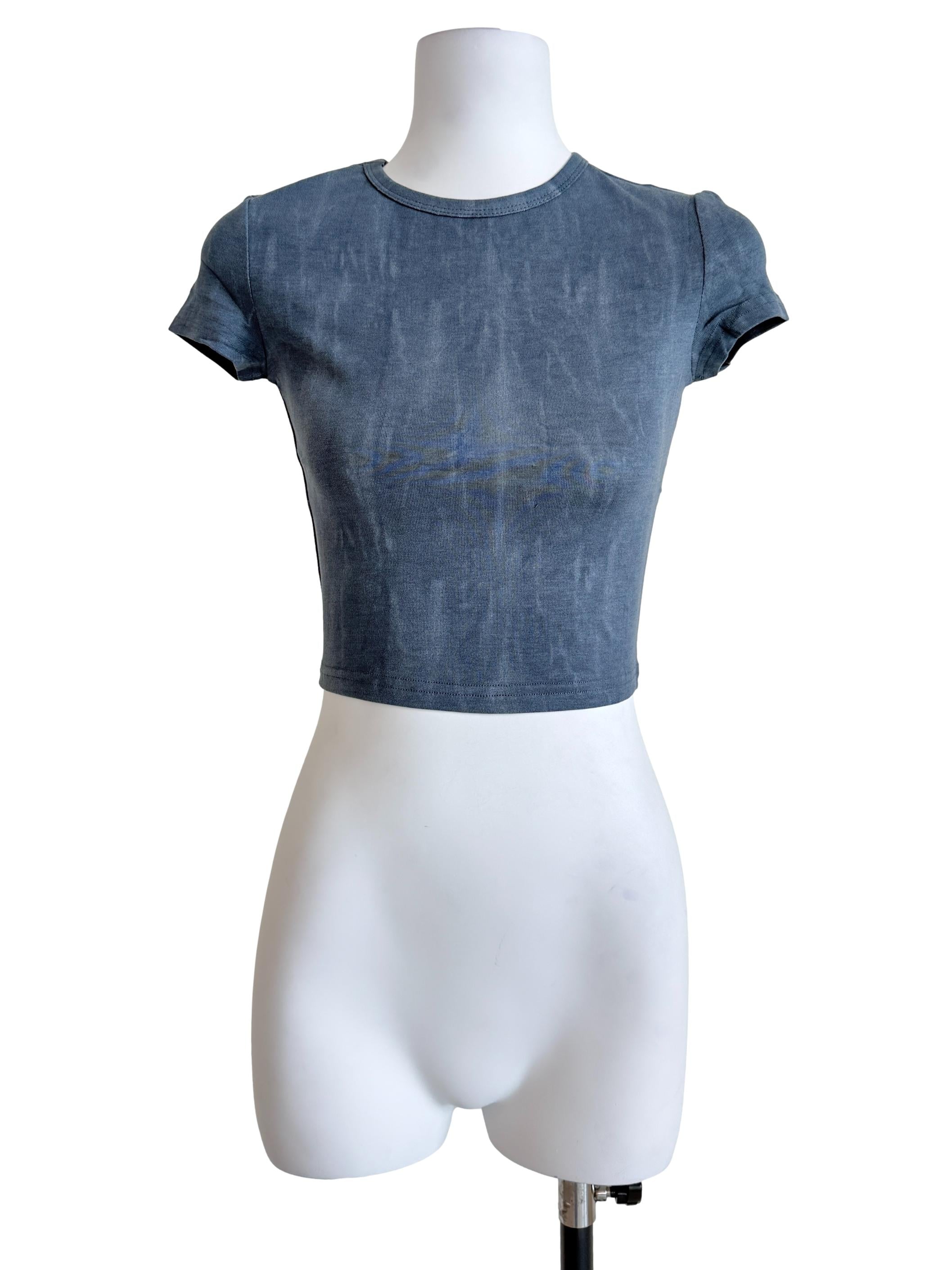 Blue Rhianna Baby Tee