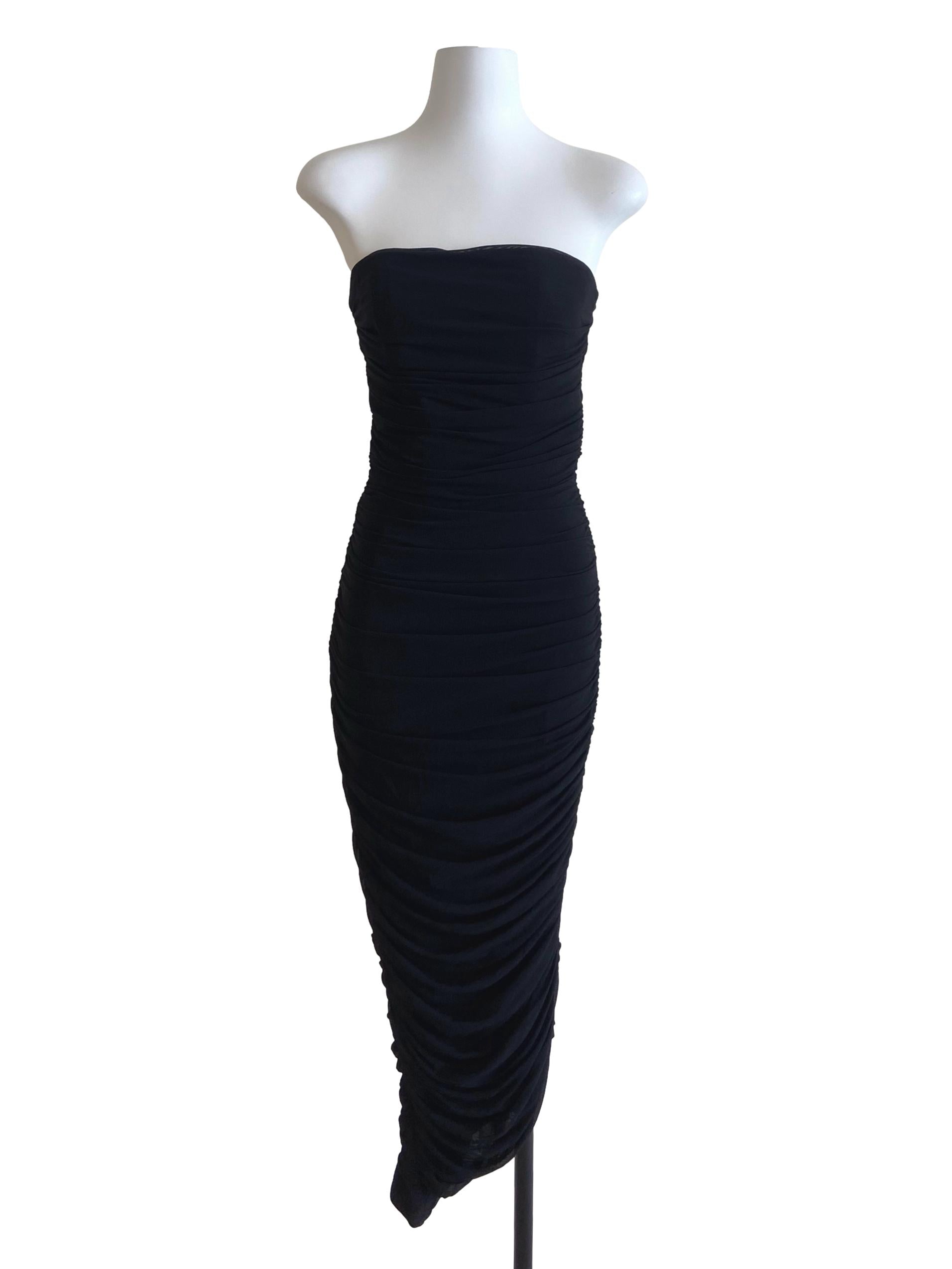 Black Bodycon Net Dress