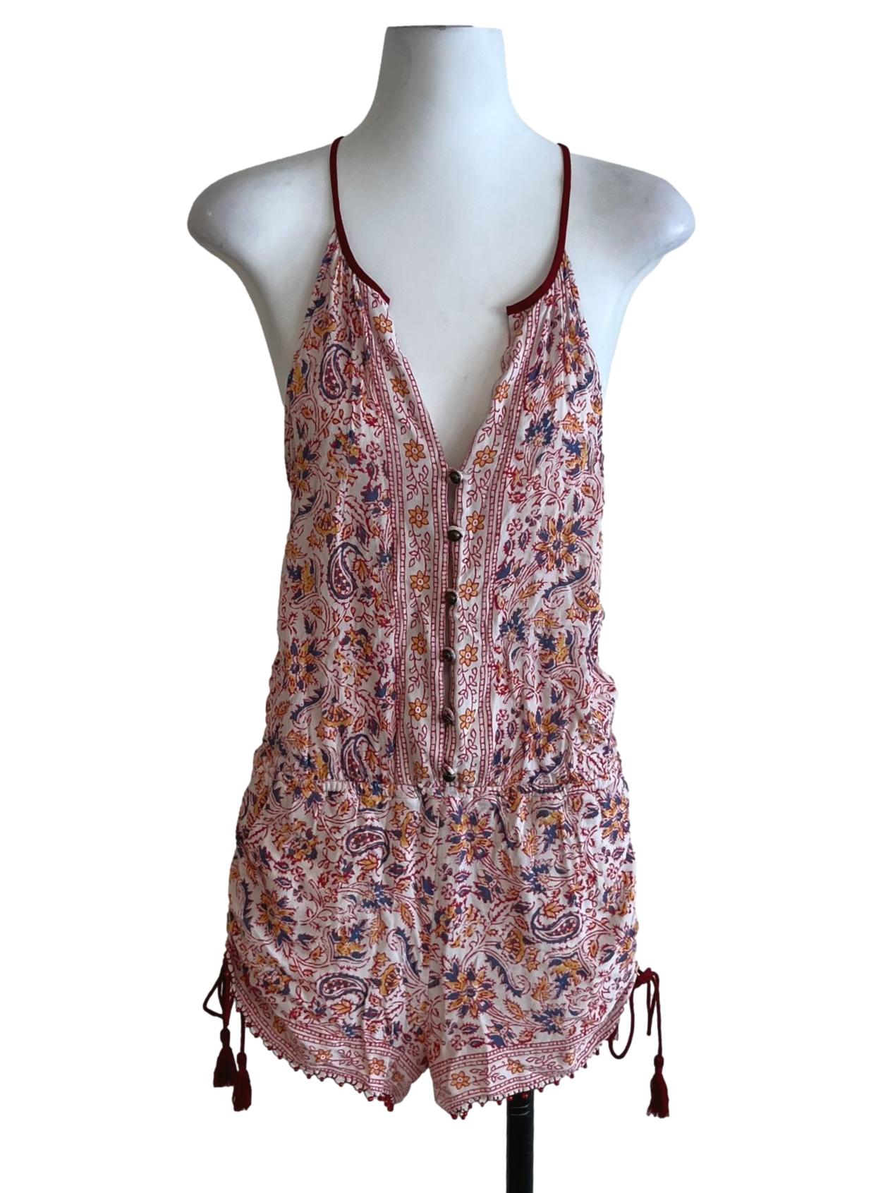 White Floral Romper