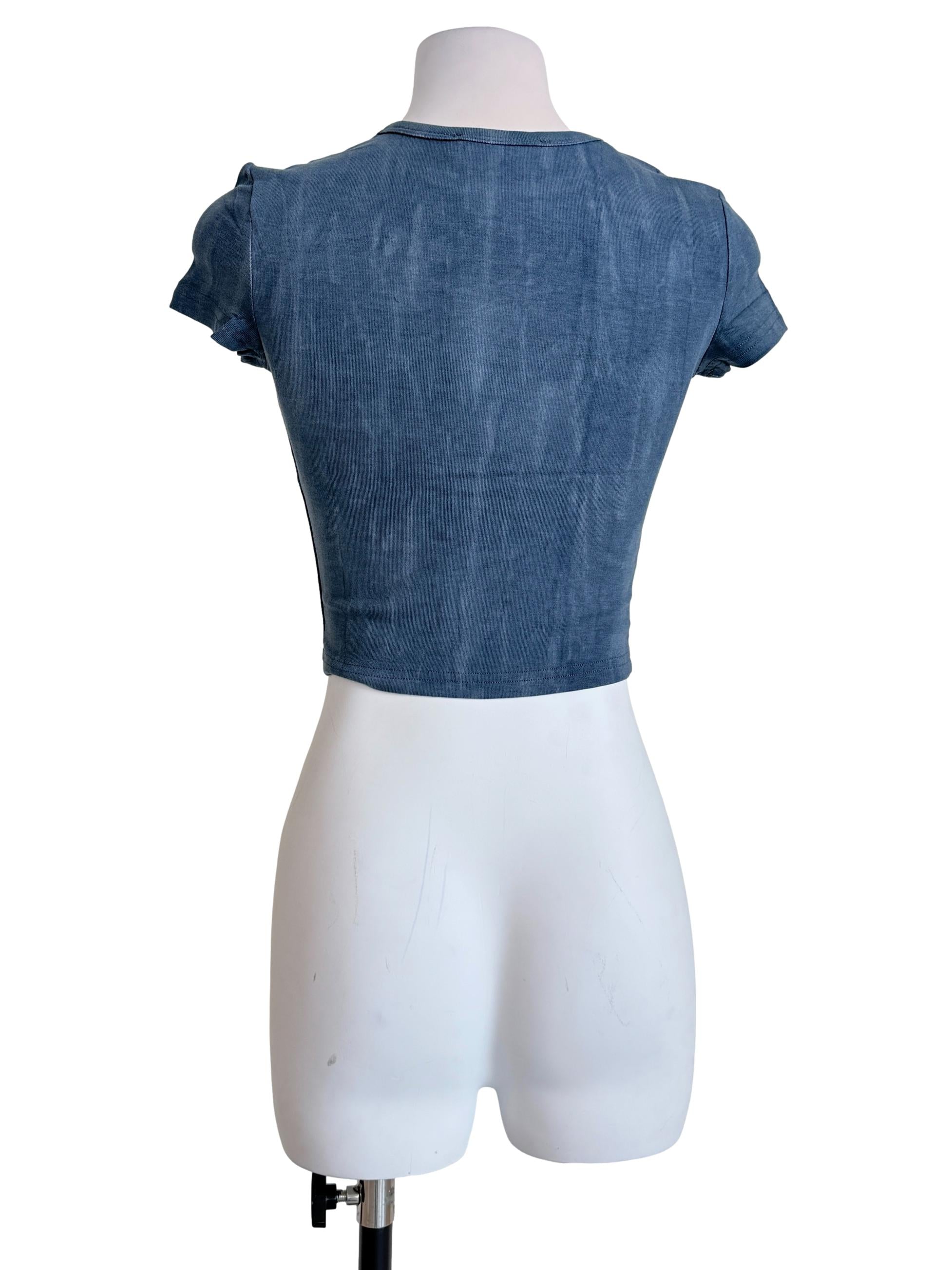 Blue Rhianna Baby Tee