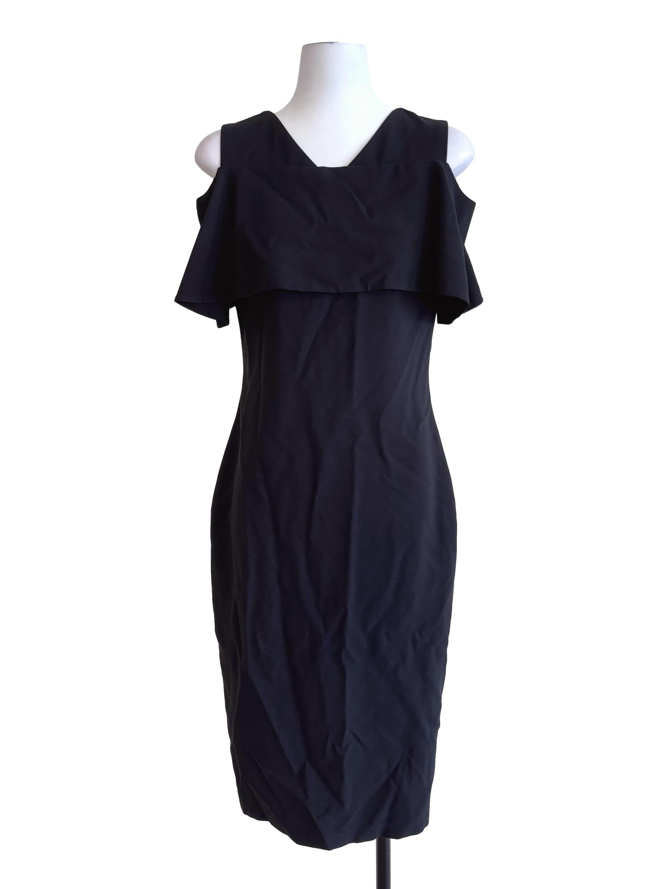 Onyx Black Overlay Sheath Dress