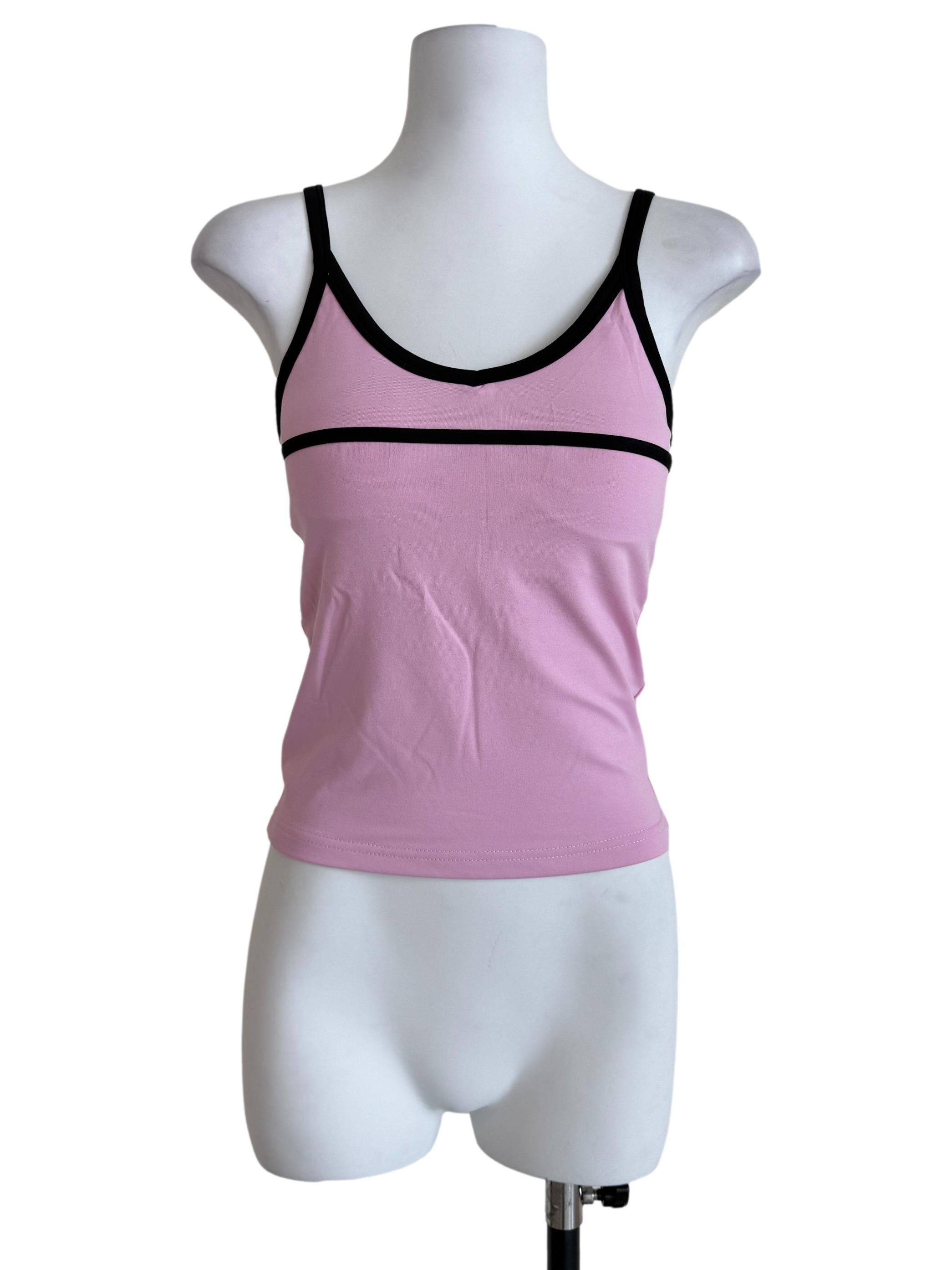 Pink Robyn Contrast Padded Top