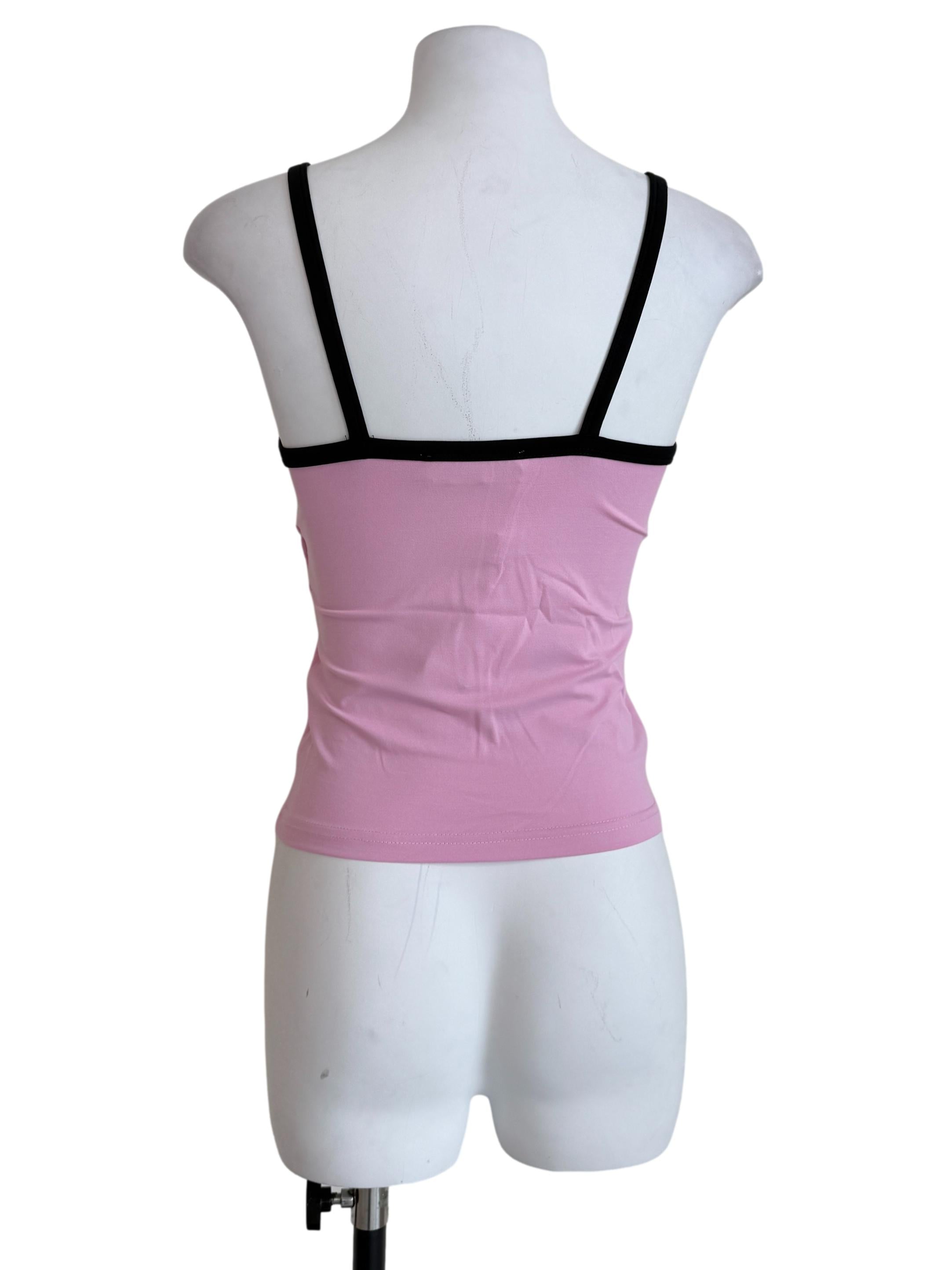 Pink Robyn Contrast Padded Top