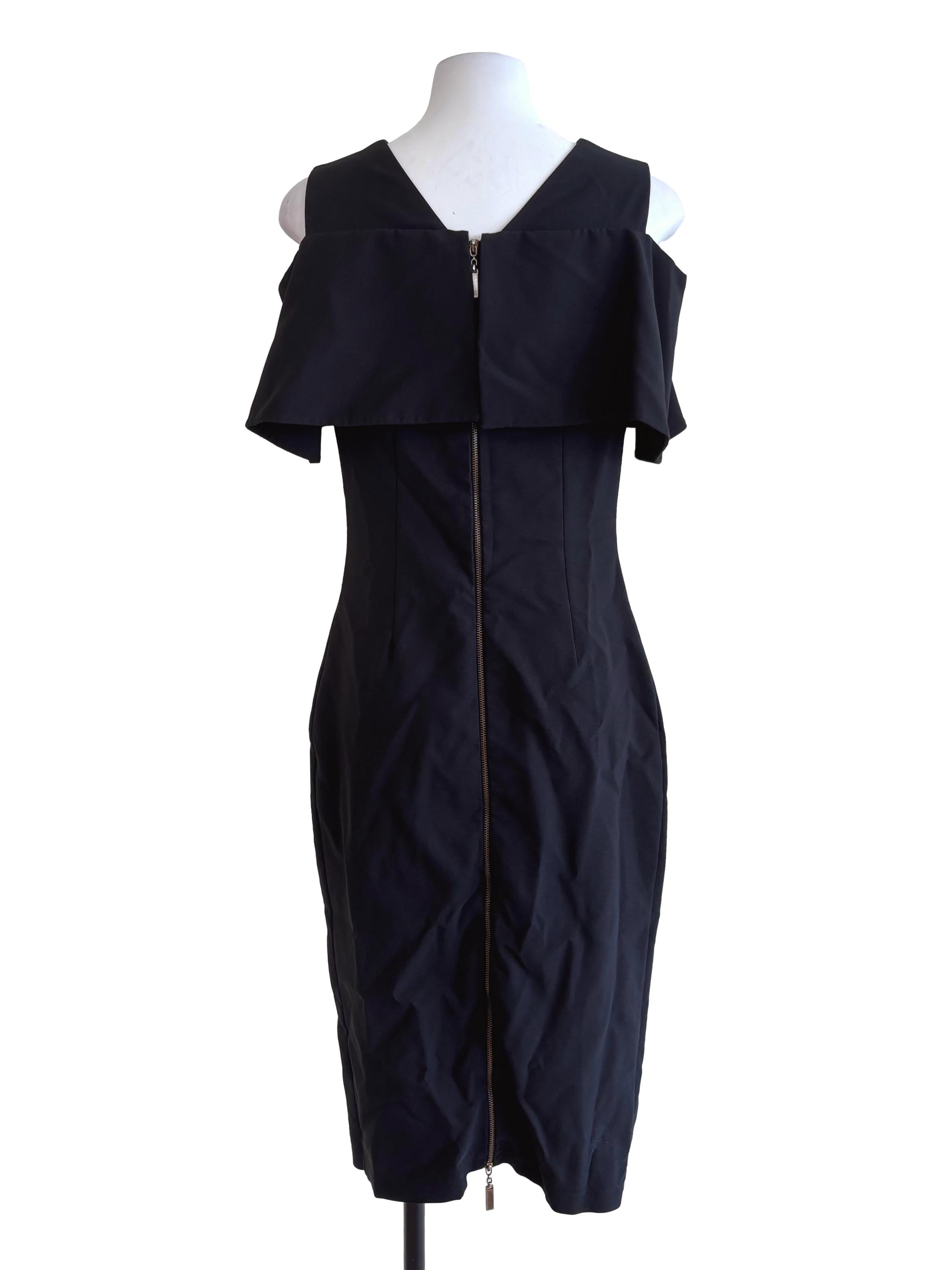 Onyx Black Overlay Sheath Dress
