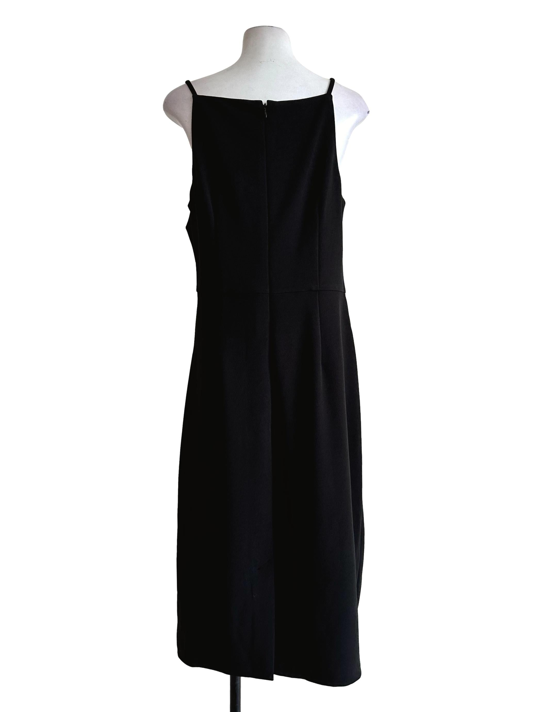 Black Draped Maxi Dress LB