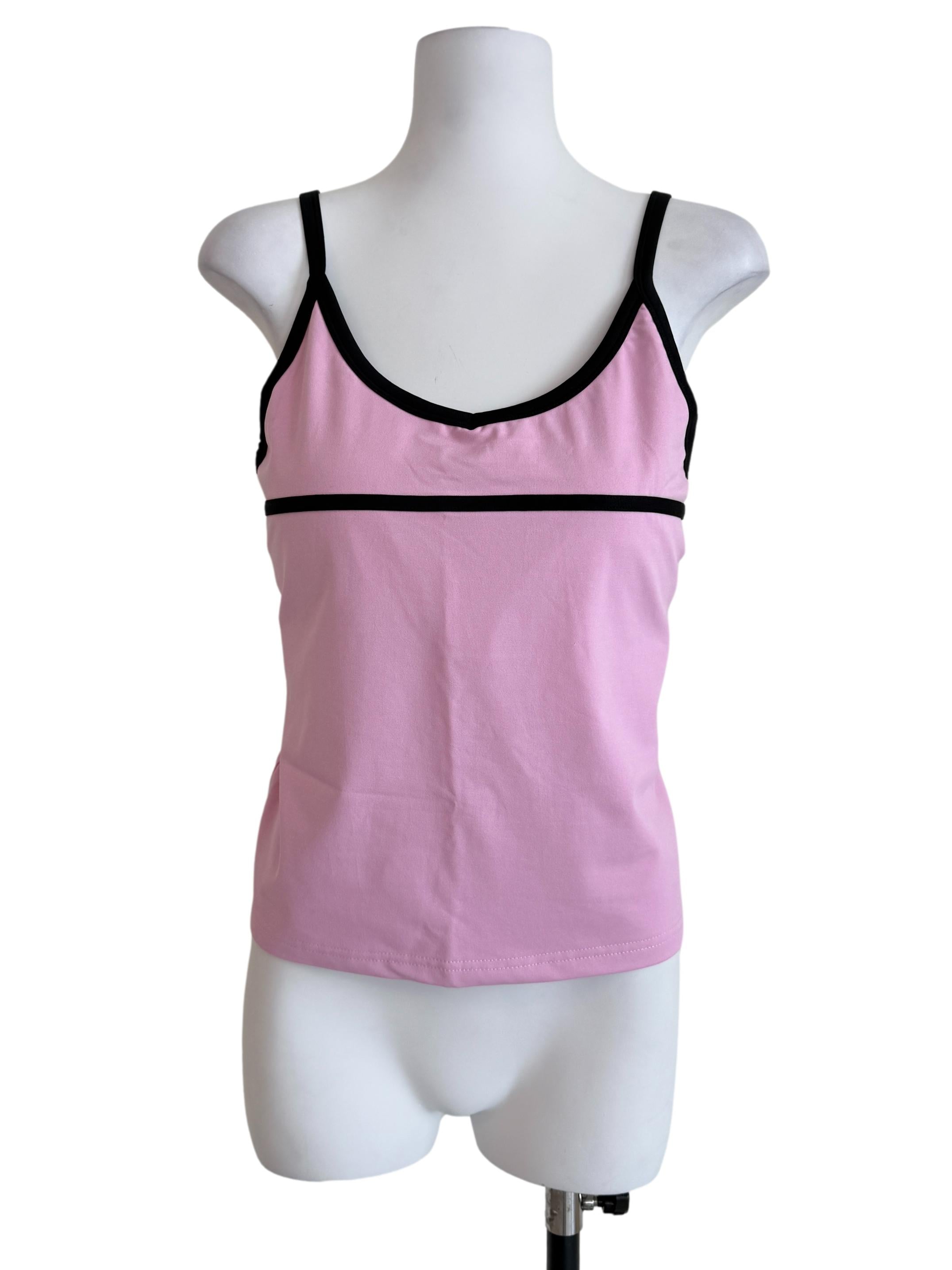 Pink Robyn Contrast Padded Top