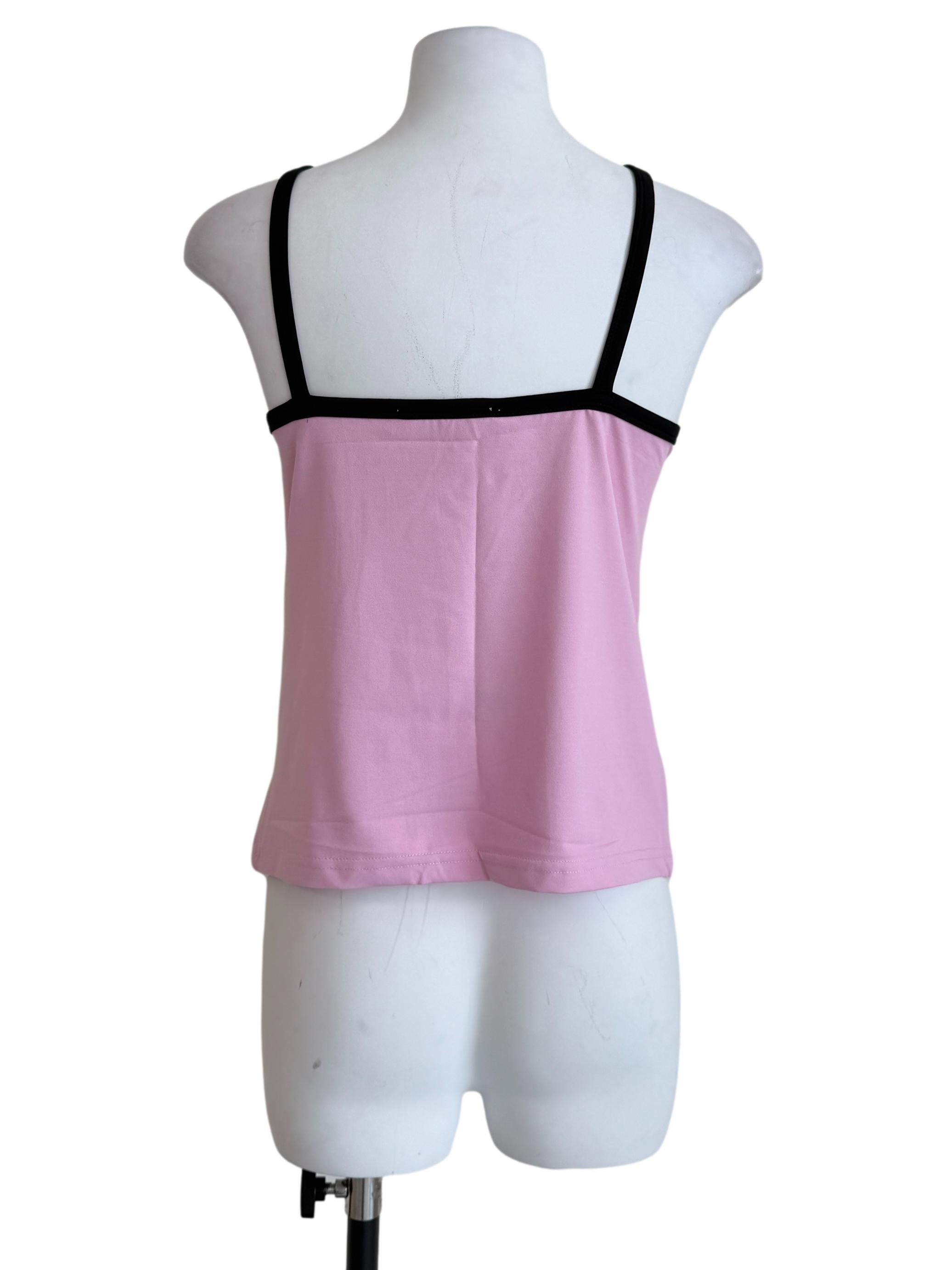 Pink Robyn Contrast Padded Top
