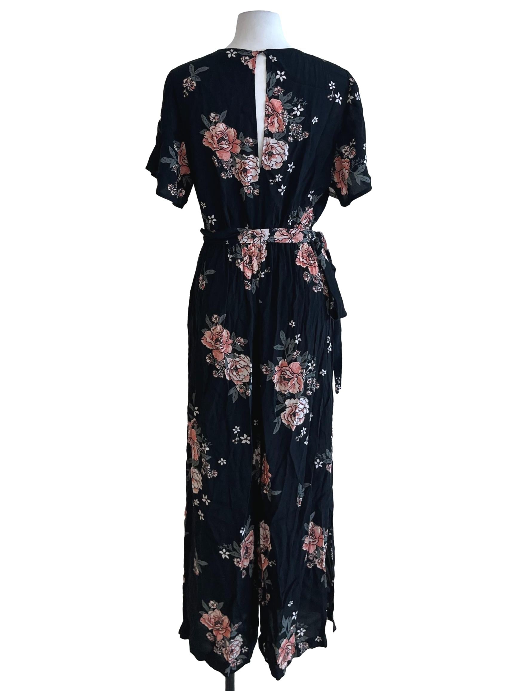 Black Floral Jumpsuit