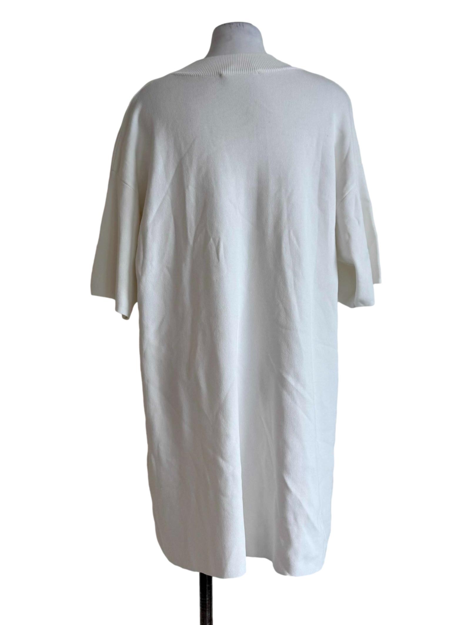 Snow White Round Neck Shirt Dress