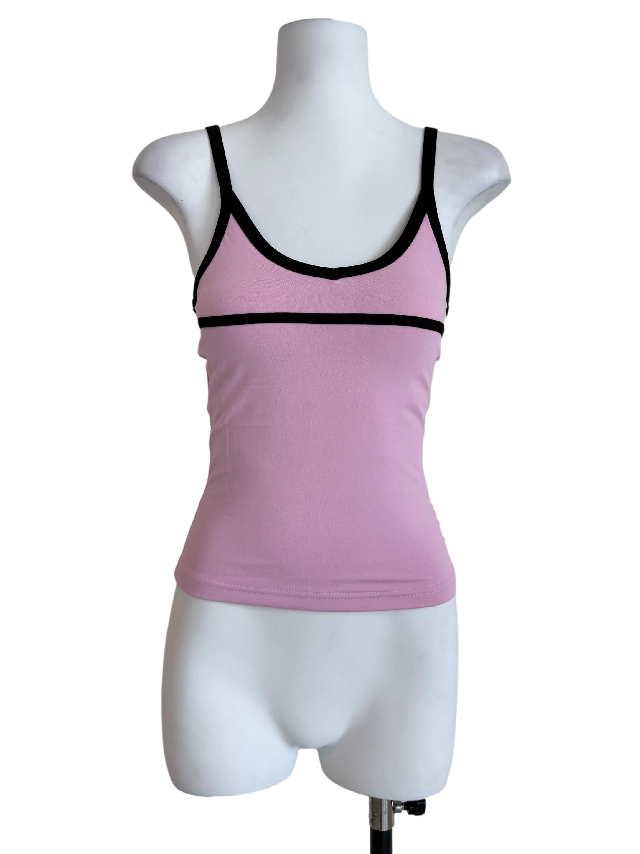 Pink Robyn Contrast Padded Top